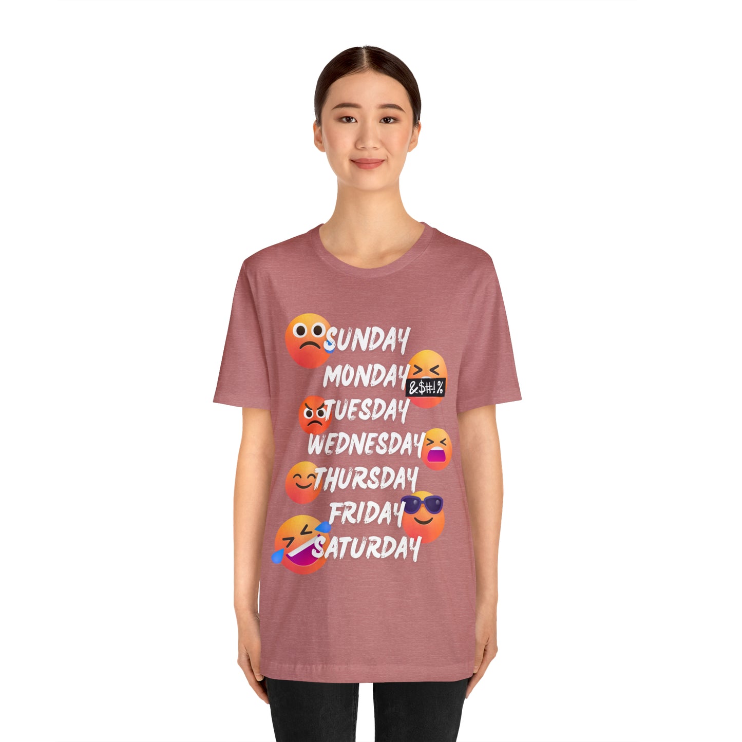 Emoji Day of the Week Jersey Short Sleeve Tee