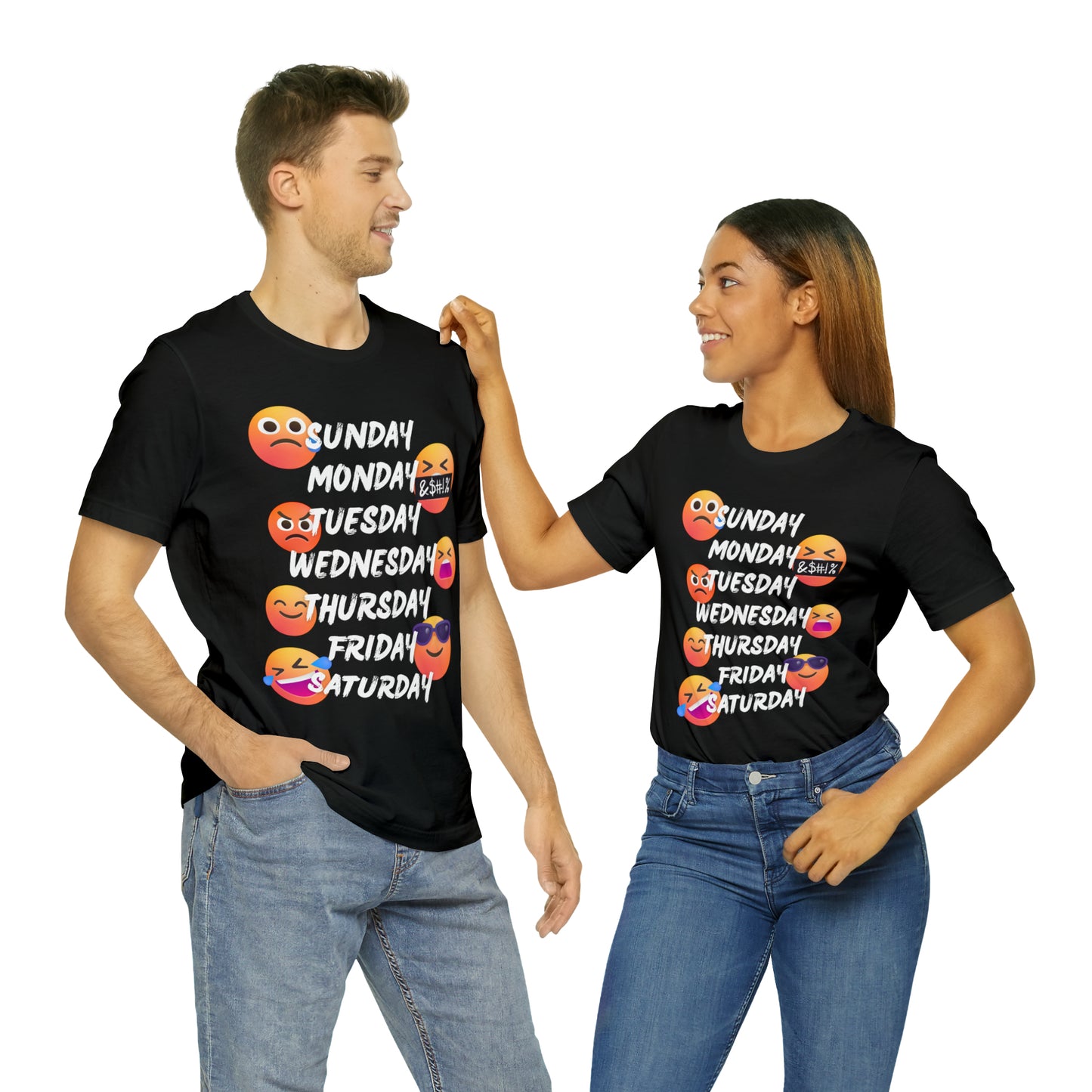 Emoji Day of the Week Jersey Short Sleeve Tee