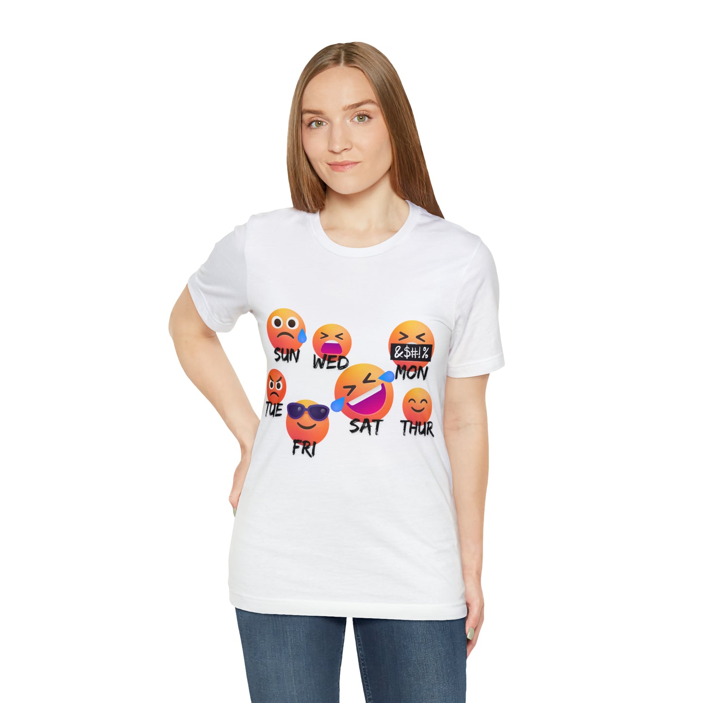 Emoji Day - Days of the Week Jersey Short Sleeve Tee