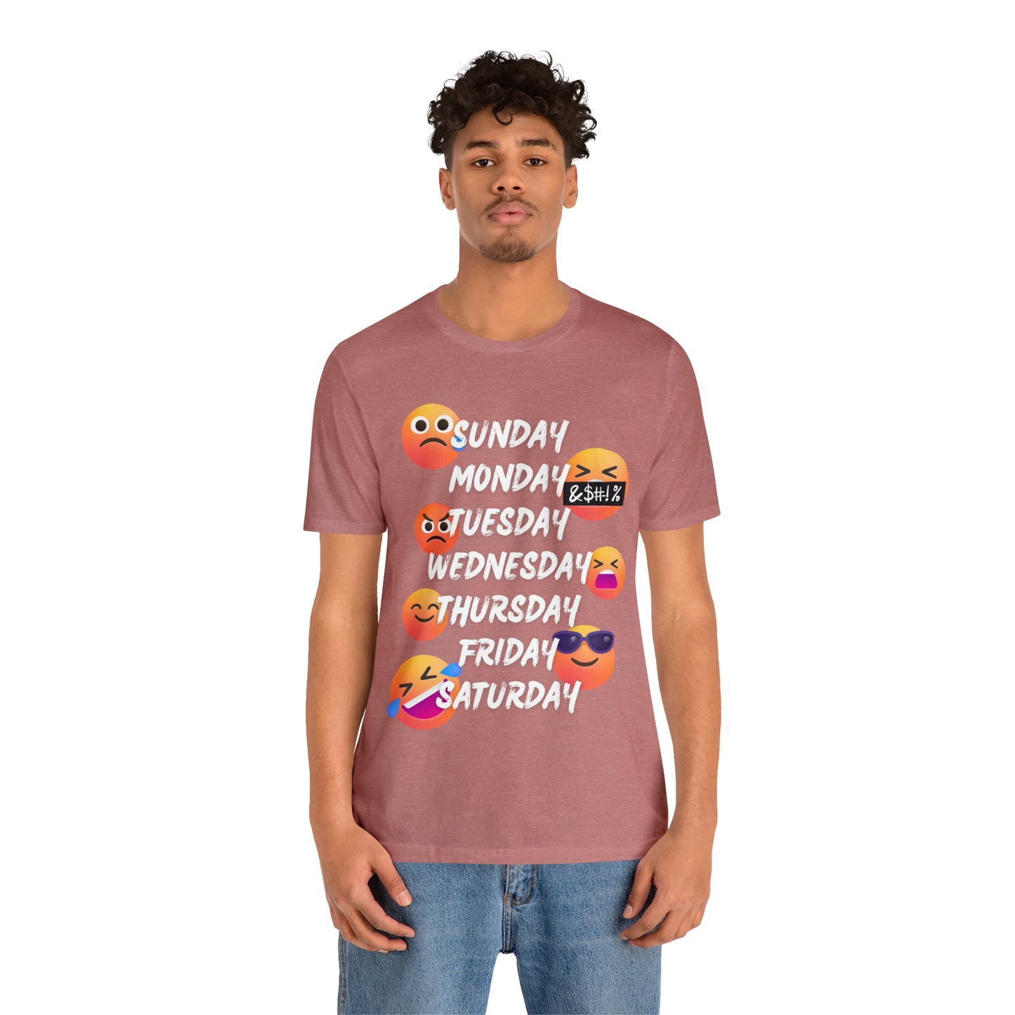 Emoji Day of the Week Jersey Short Sleeve Tee