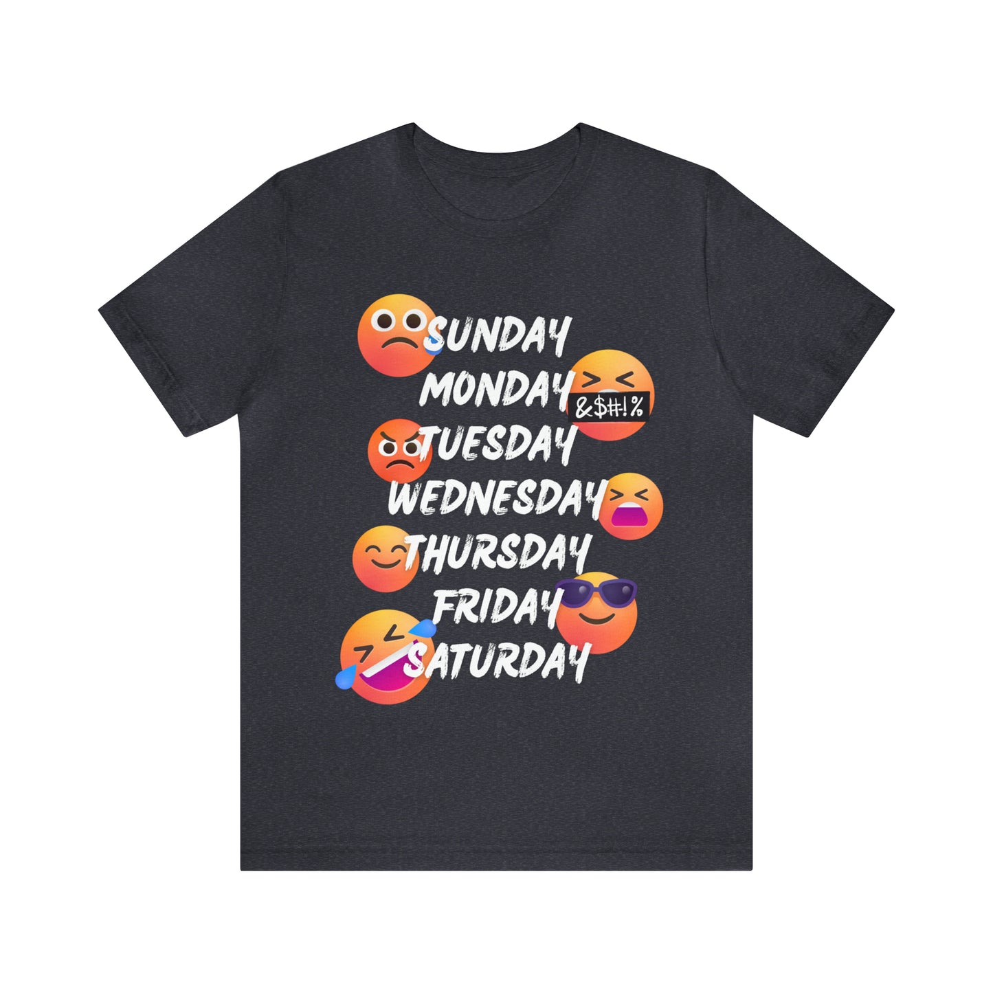Emoji Day of the Week Jersey Short Sleeve Tee