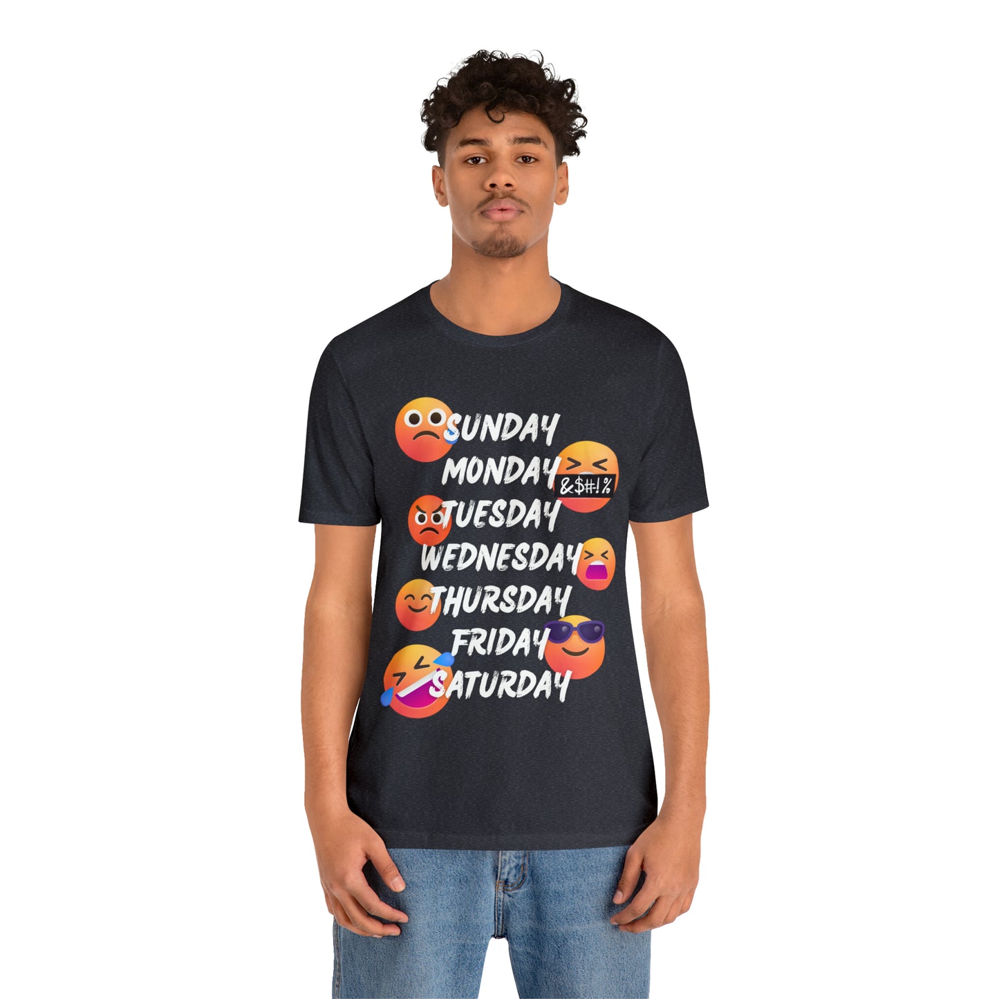 Emoji Day of the Week Jersey Short Sleeve Tee