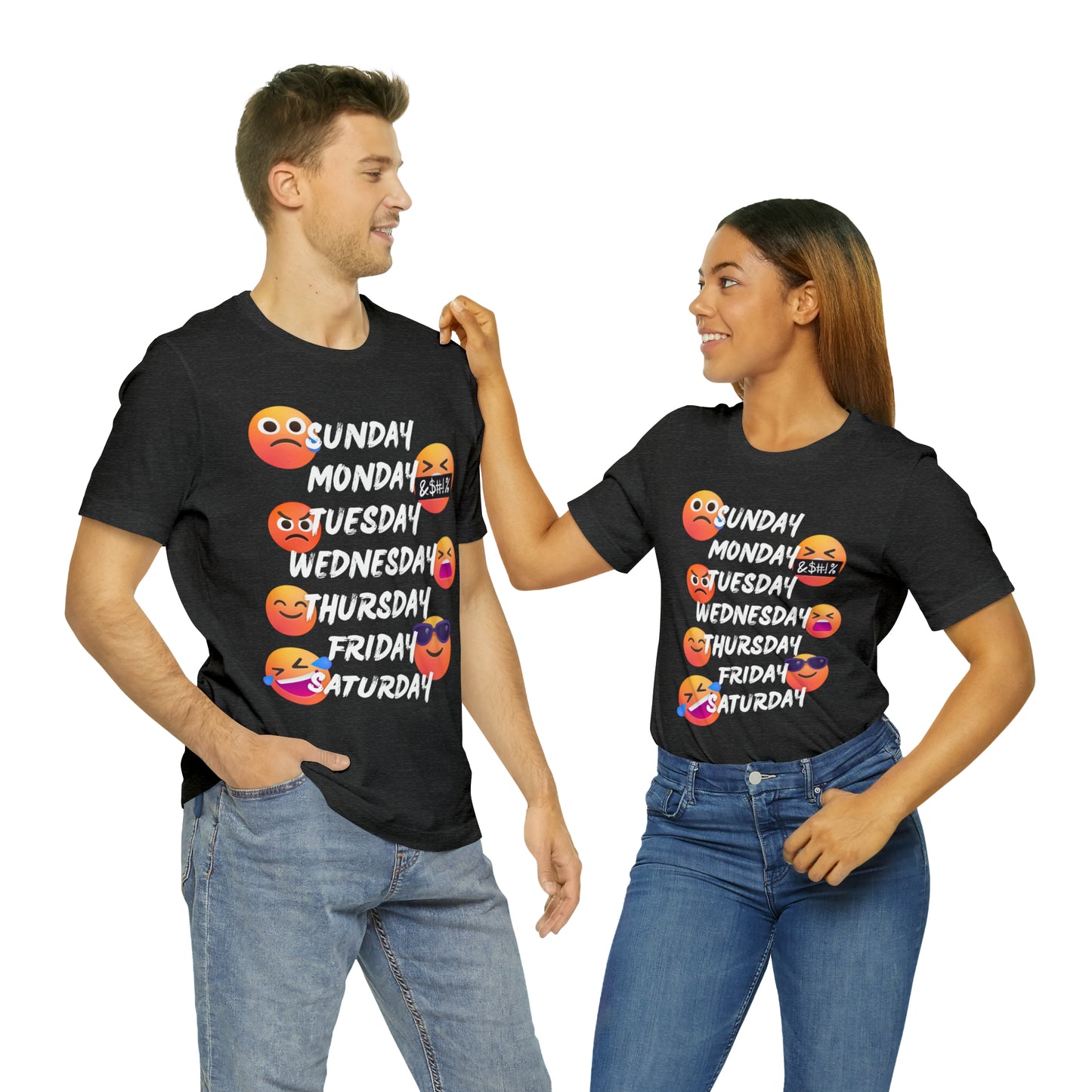 Emoji Day of the Week Jersey Short Sleeve Tee