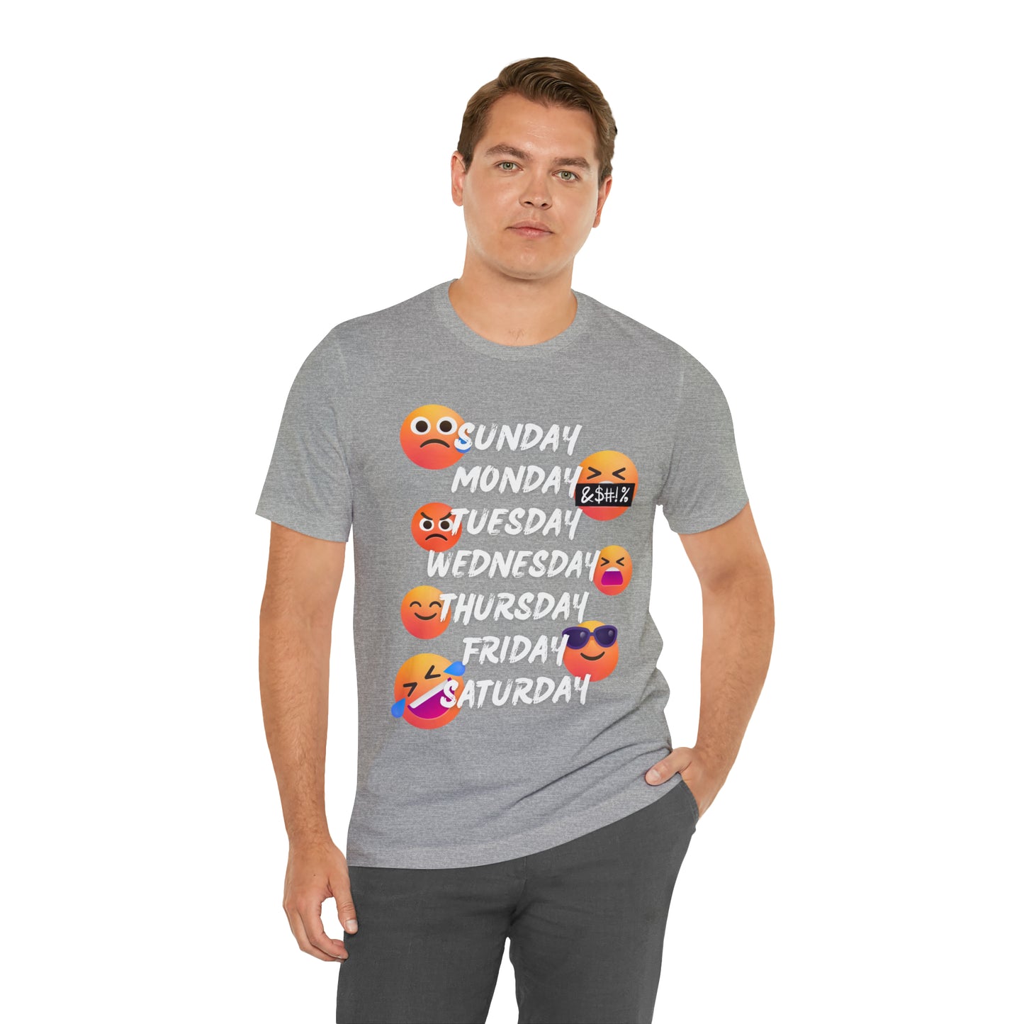 Emoji Day of the Week Jersey Short Sleeve Tee