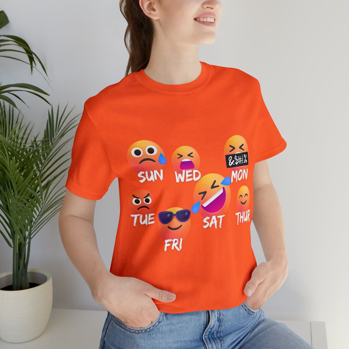Emoji Day - Days of the Week Jersey Short Sleeve Tee