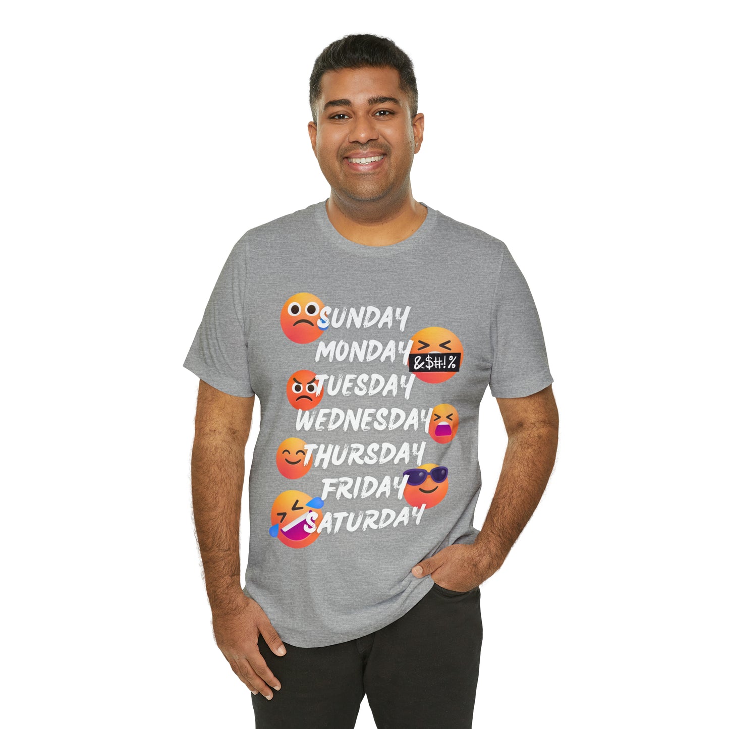 Emoji Day of the Week Jersey Short Sleeve Tee