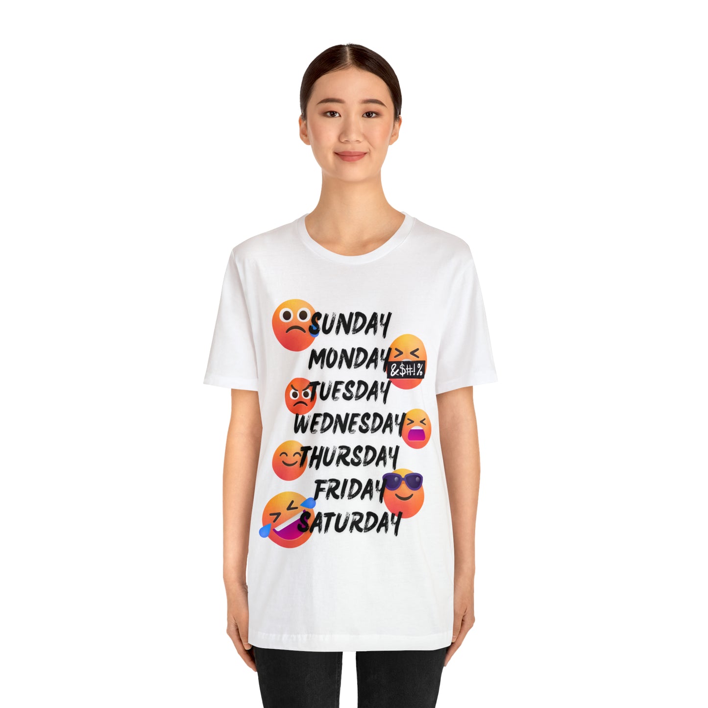 Emoji Day of the Week Jersey Short Sleeve Tee