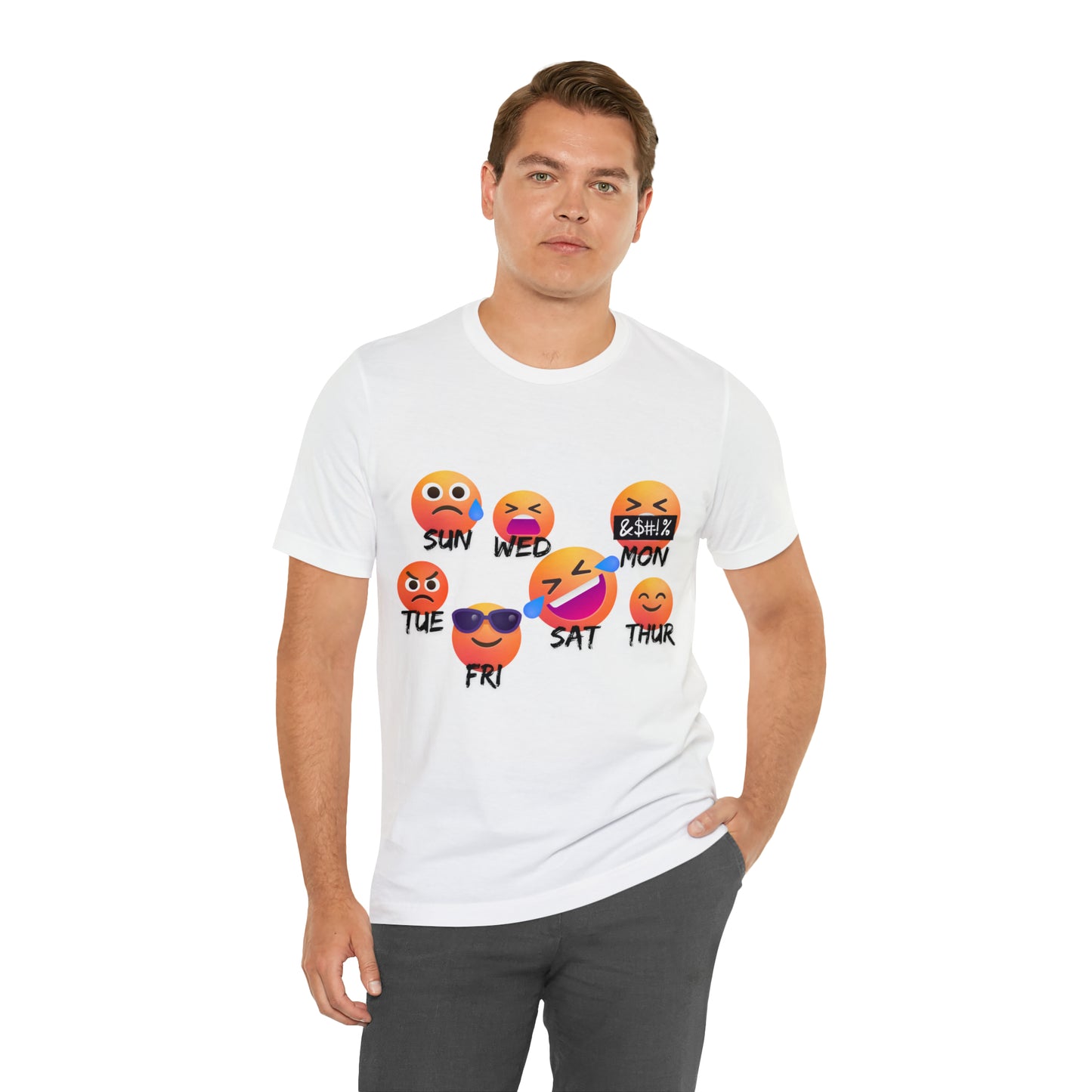 Emoji Day - Days of the Week Jersey Short Sleeve Tee