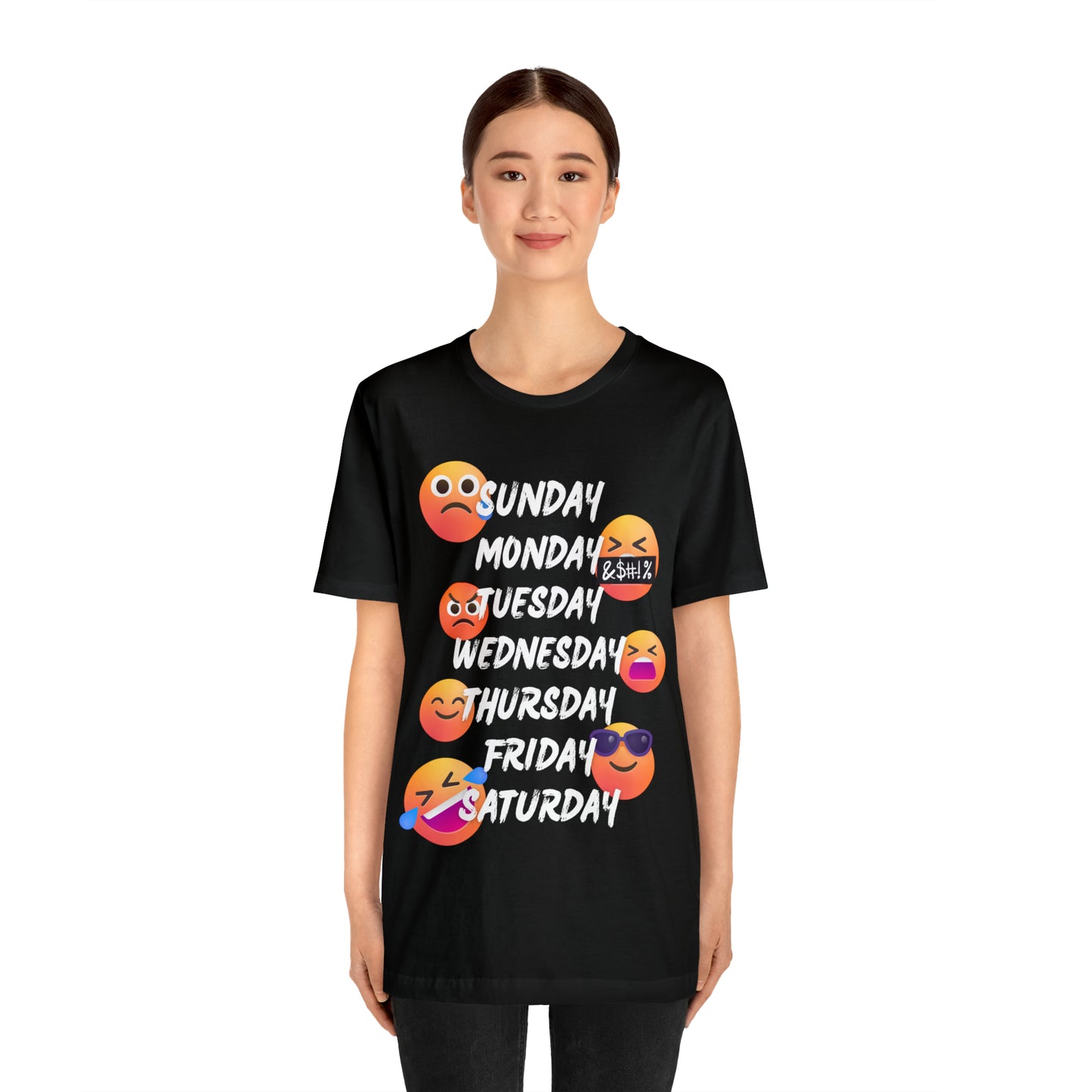 Emoji Day of the Week Jersey Short Sleeve Tee