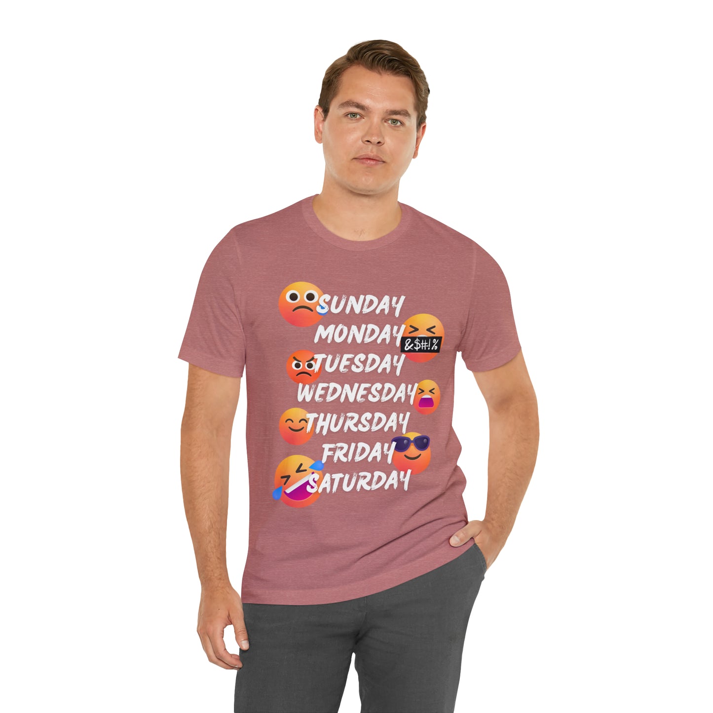 Emoji Day of the Week Jersey Short Sleeve Tee