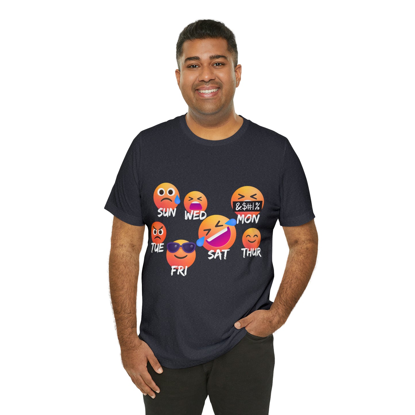 Emoji Day - Days of the Week Jersey Short Sleeve Tee