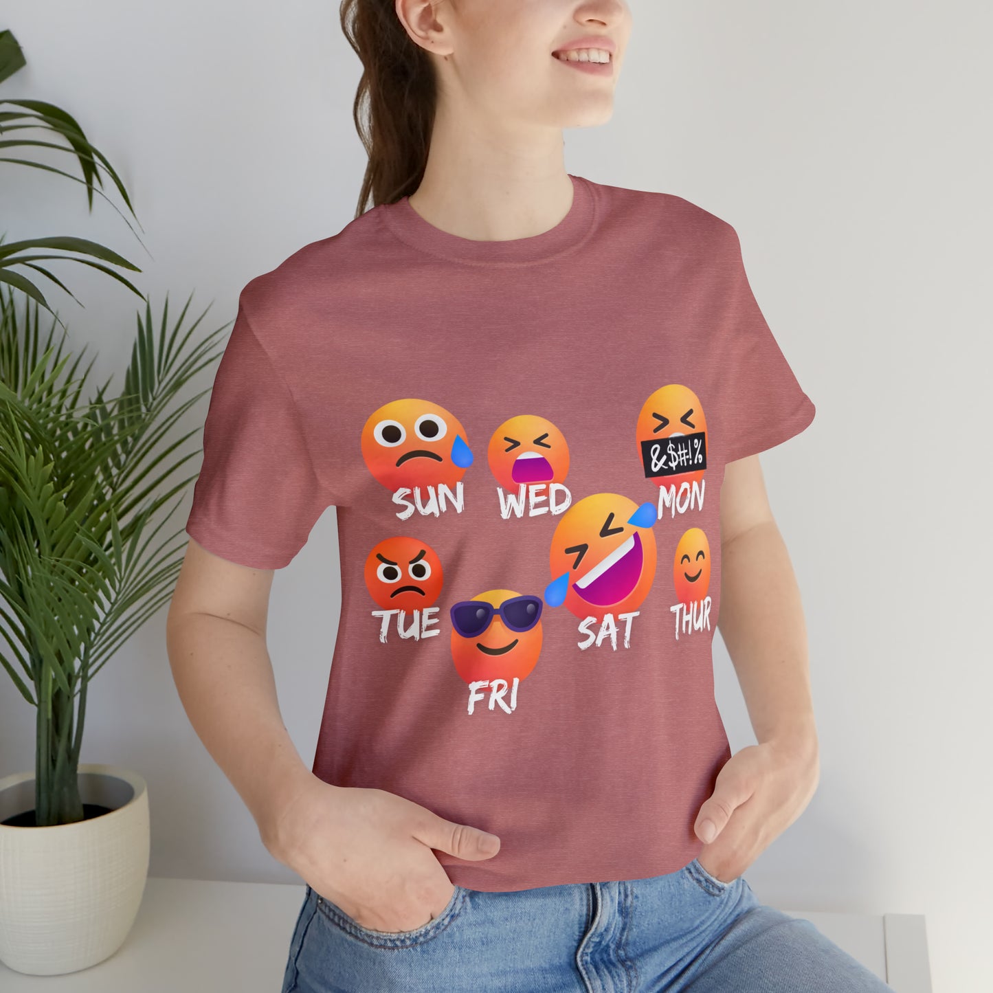 Emoji Day - Days of the Week Jersey Short Sleeve Tee