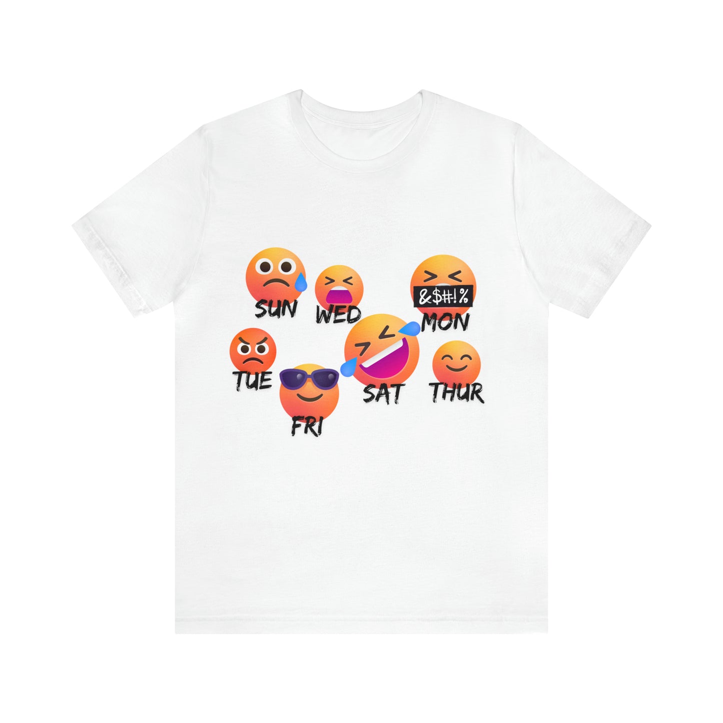 Emoji Day - Days of the Week Jersey Short Sleeve Tee