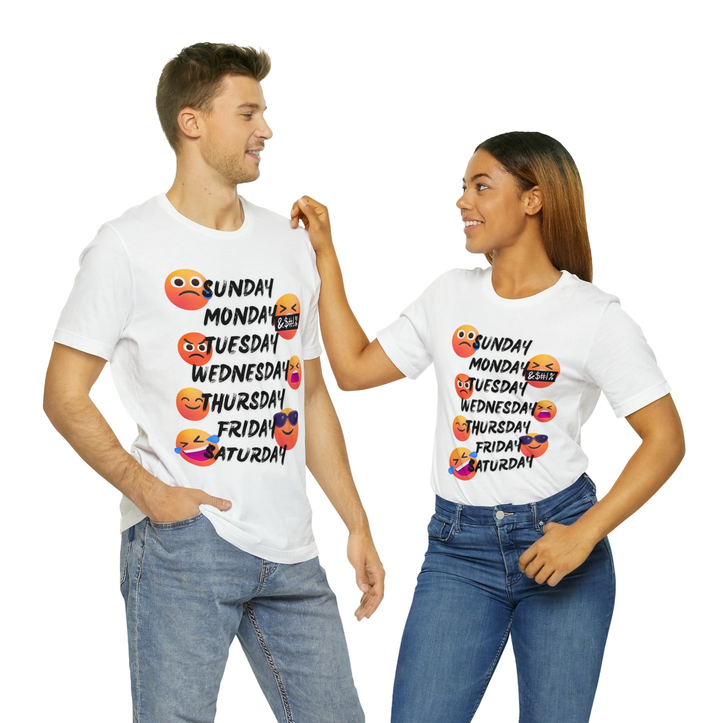 Emoji Day of the Week Jersey Short Sleeve Tee