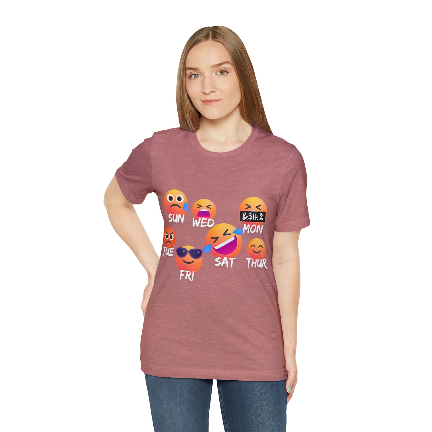 Emoji Day - Days of the Week Jersey Short Sleeve Tee