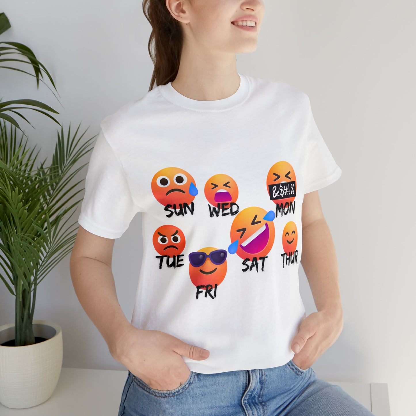 Emoji Day - Days of the Week Jersey Short Sleeve Tee