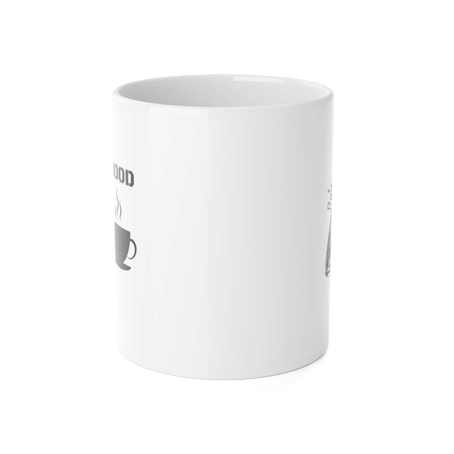 Fatherhood-Powered by Love Fueled by Coffee - Gun White Ceramic Mug, 11oz