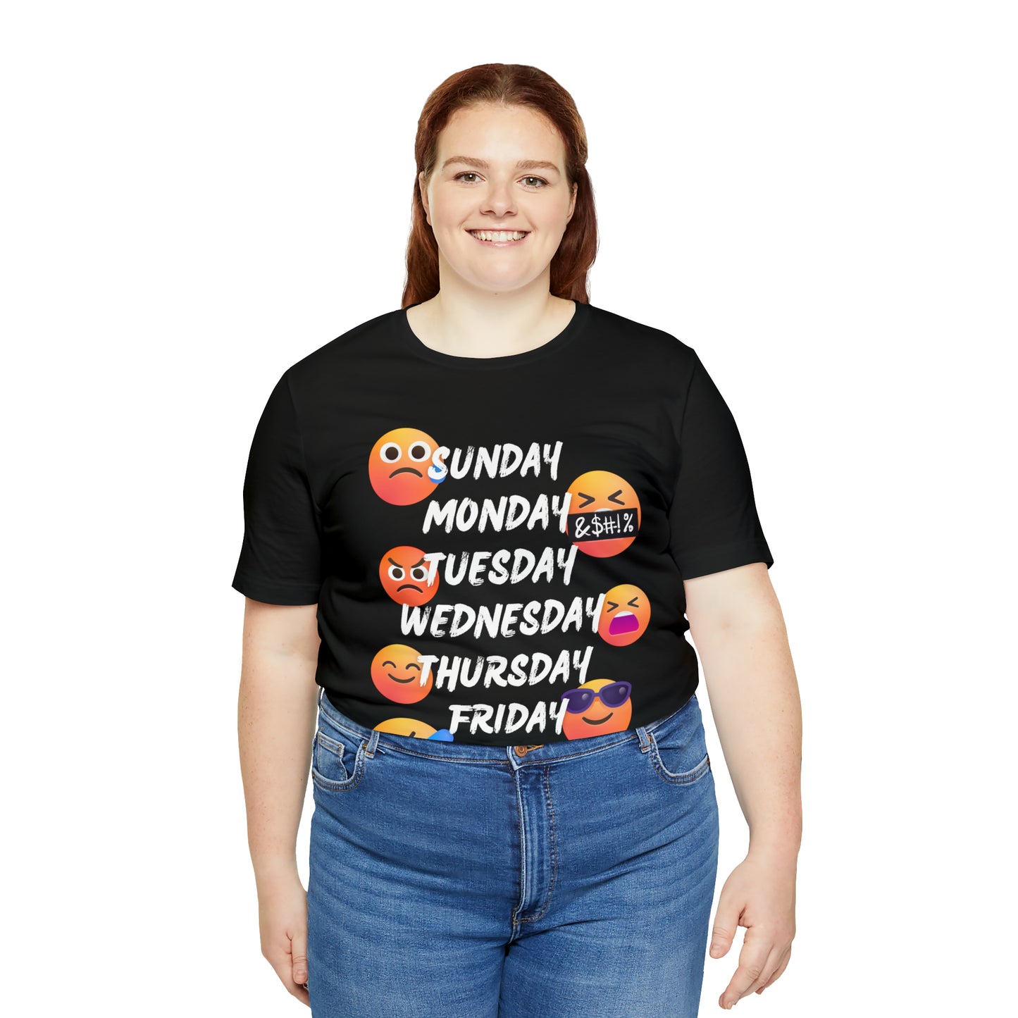 Emoji Day of the Week Jersey Short Sleeve Tee