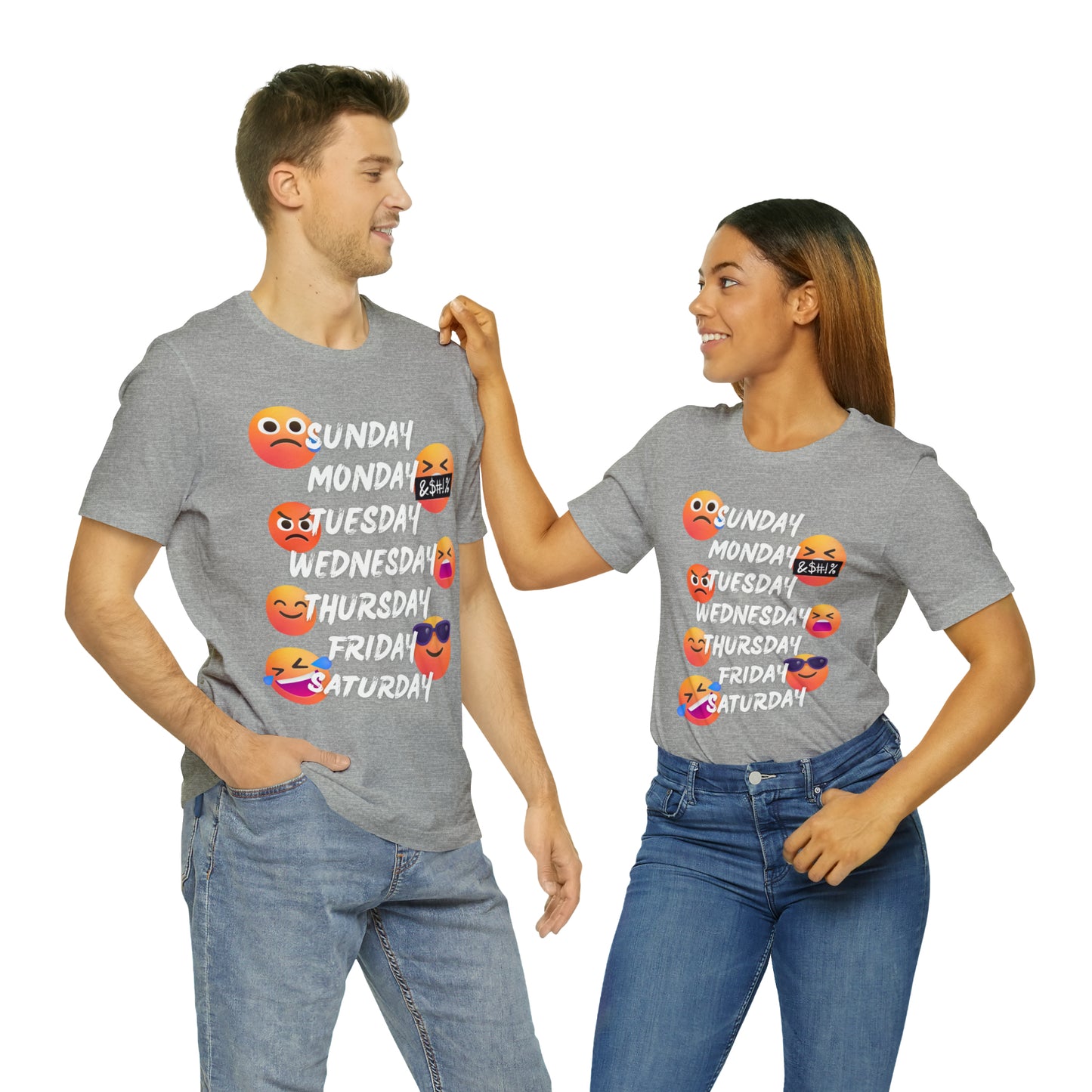 Emoji Day of the Week Jersey Short Sleeve Tee