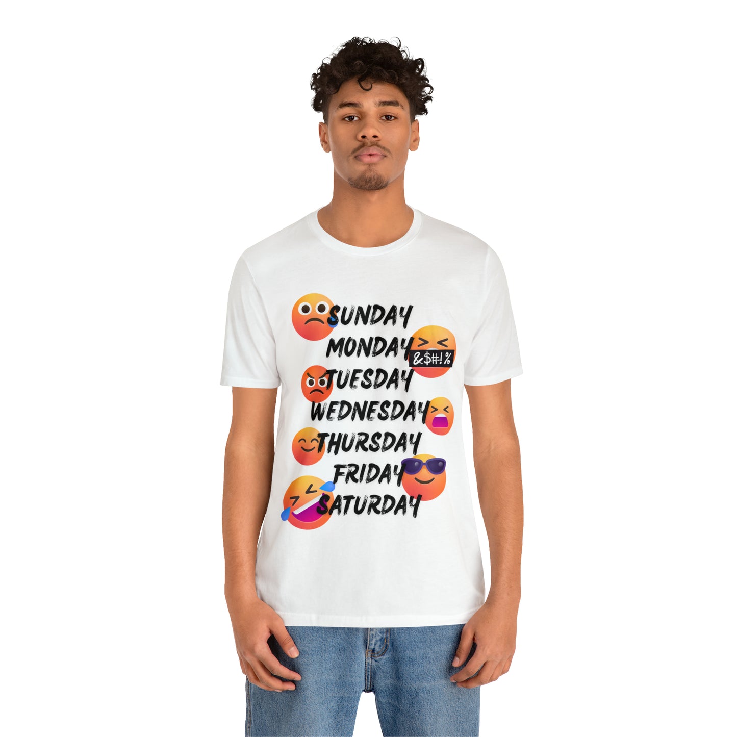 Emoji Day of the Week Jersey Short Sleeve Tee