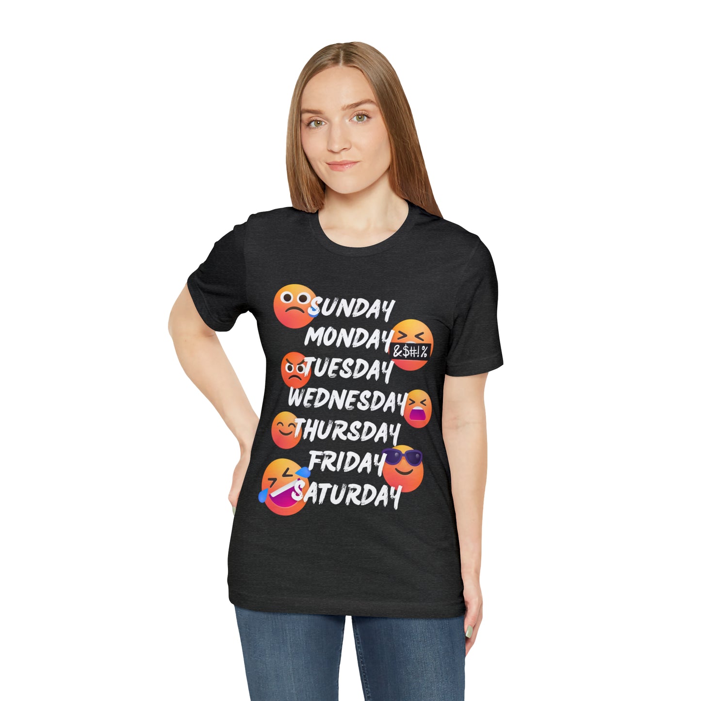 Emoji Day of the Week Jersey Short Sleeve Tee