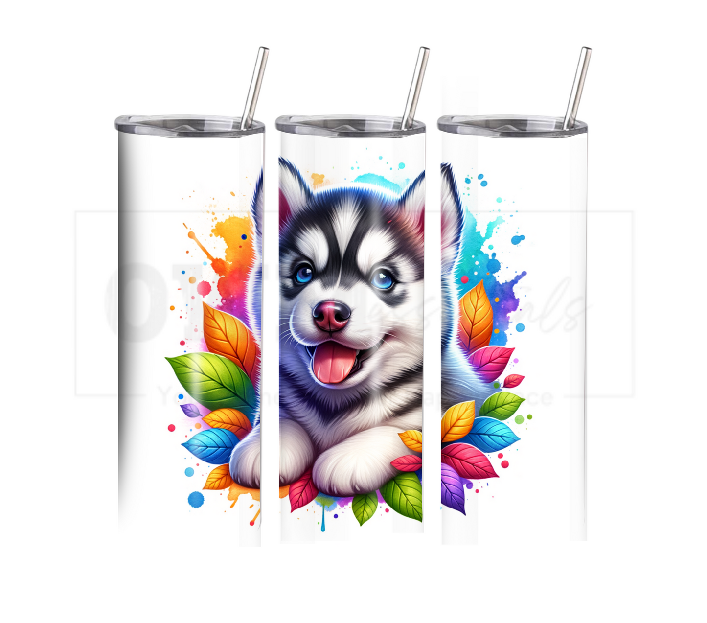 Husky 20 oz Skinny Tumbler with Straw - Stainless Steel, Eco-Friendly, Reusable Metal Straw - Lid Drink Drinkware Water Bottles