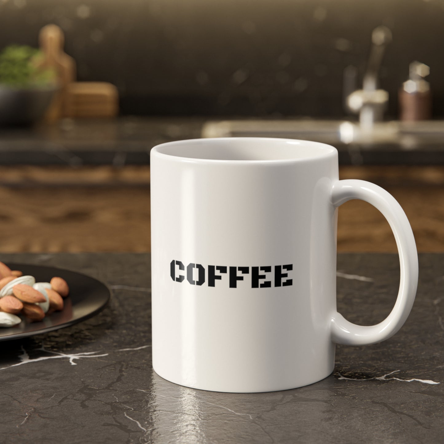 Fatherhood-Powered by Love Fueled by Coffee White Ceramic Mug, 11oz