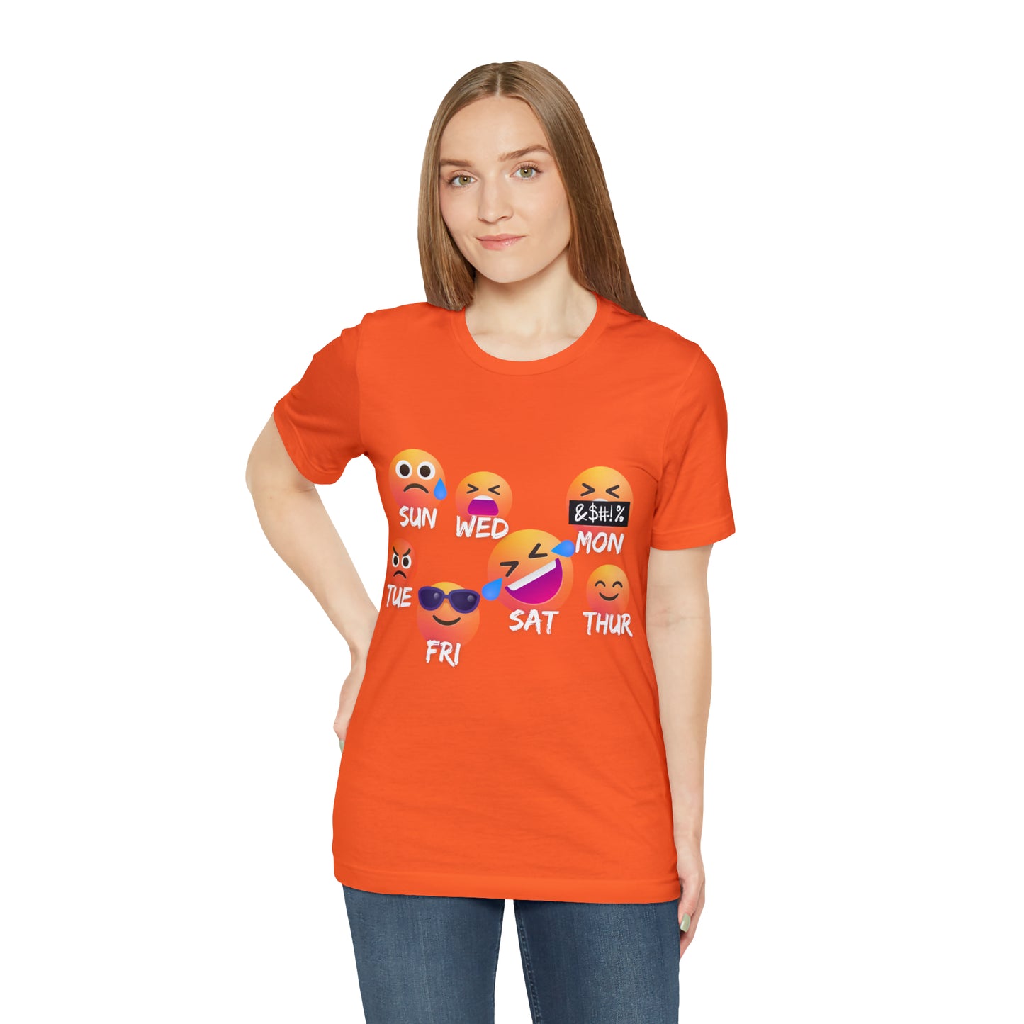 Emoji Day - Days of the Week Jersey Short Sleeve Tee