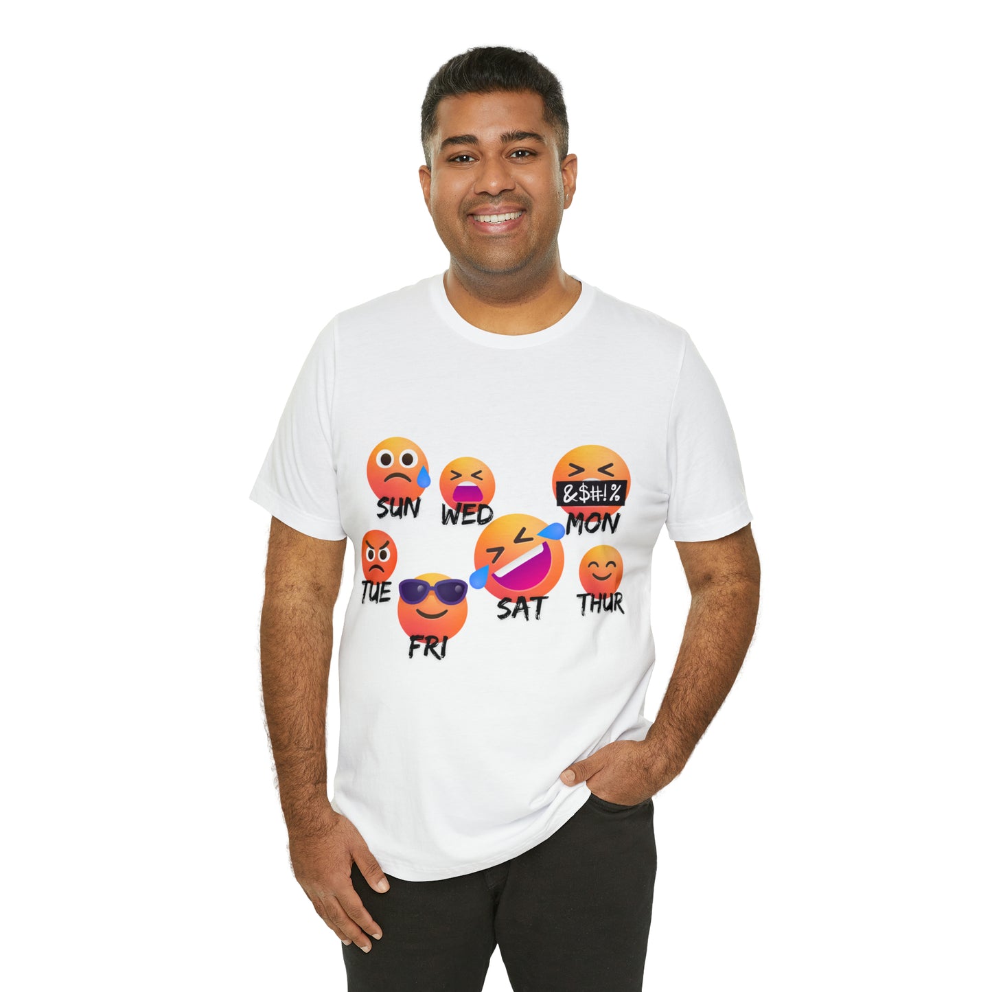 Emoji Day - Days of the Week Jersey Short Sleeve Tee