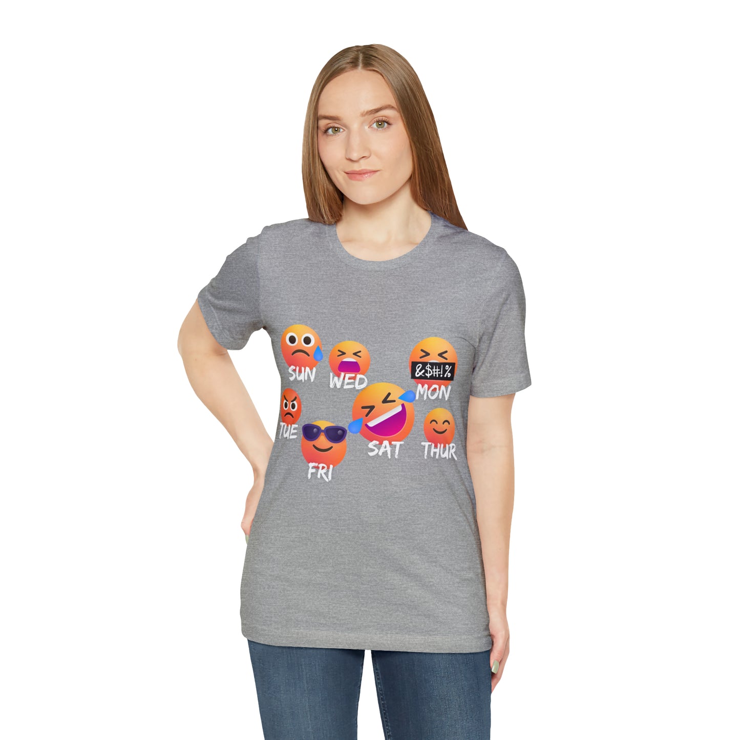 Emoji Day - Days of the Week Jersey Short Sleeve Tee