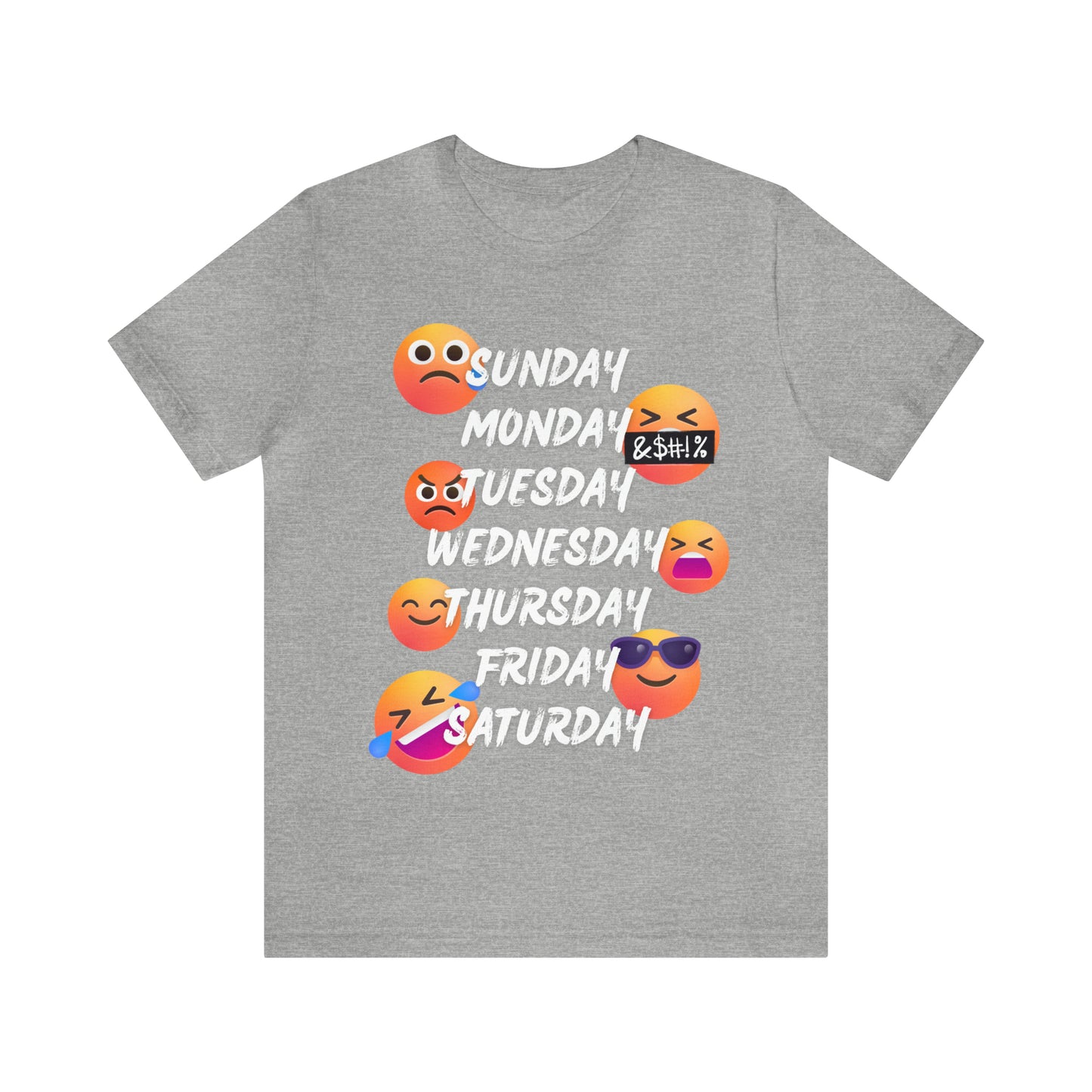 Emoji Day of the Week Jersey Short Sleeve Tee