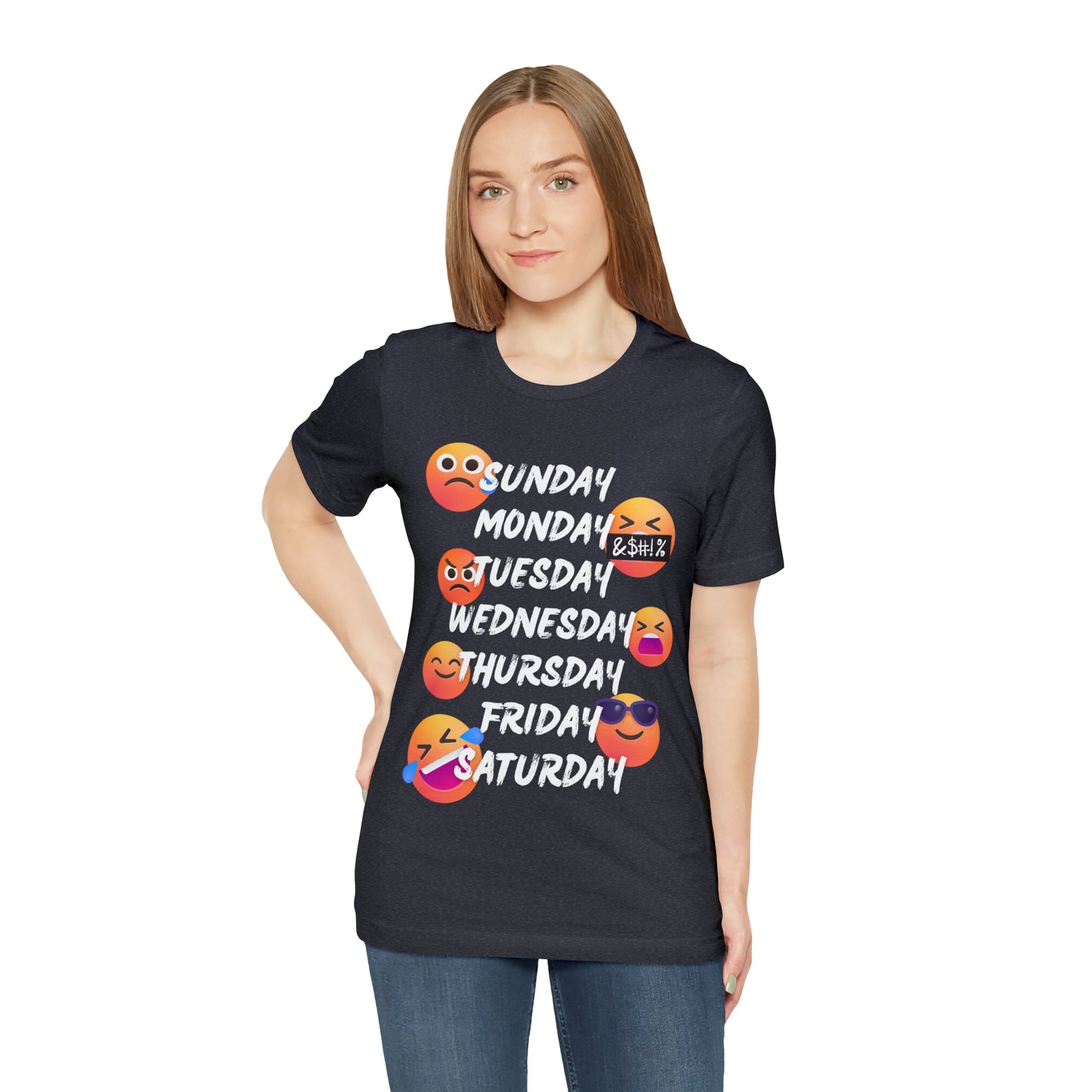Emoji Day of the Week Jersey Short Sleeve Tee