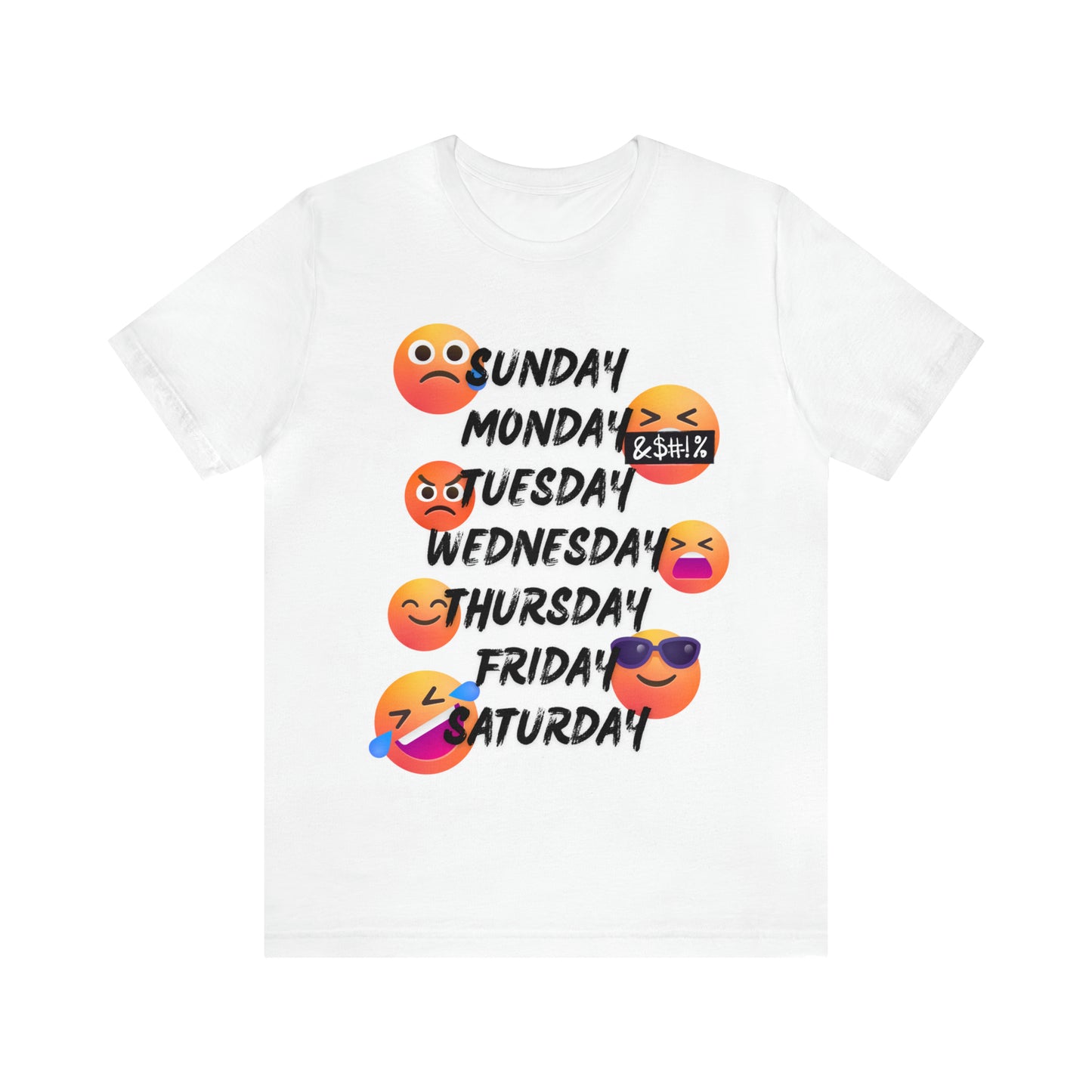 Emoji Day of the Week Jersey Short Sleeve Tee