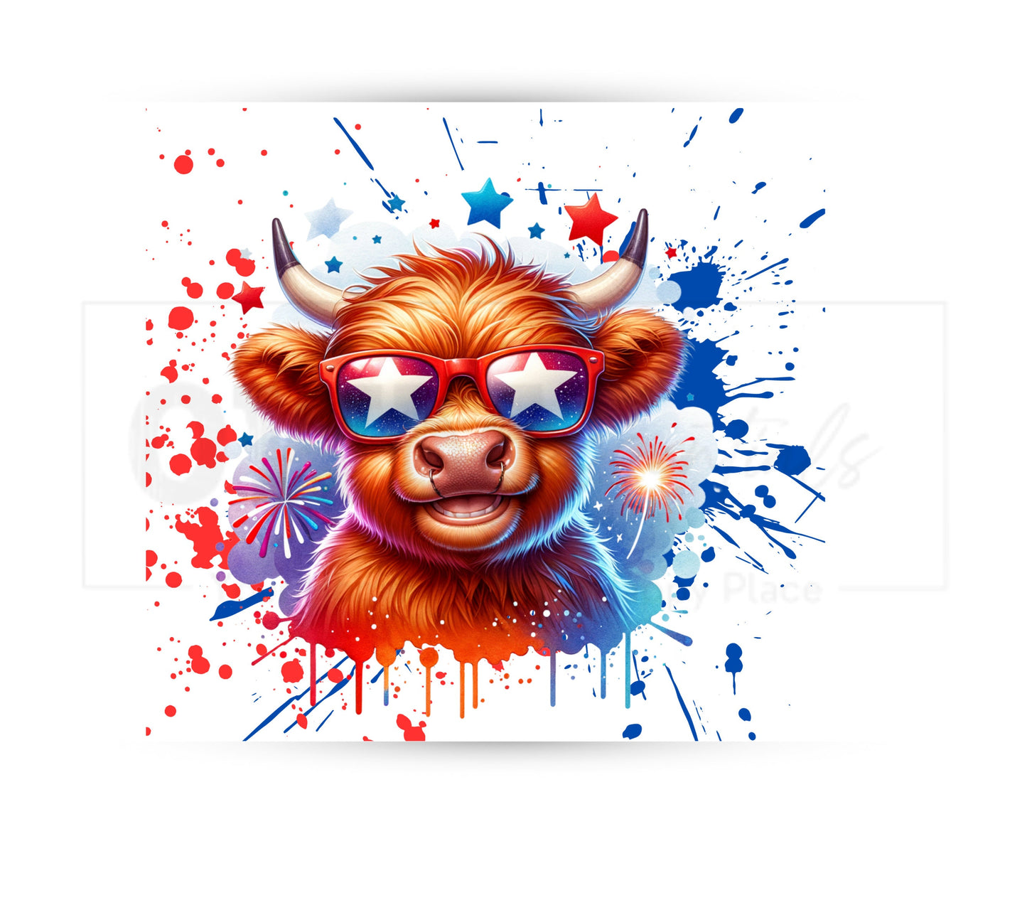 Highland Cow 20 oz Skinny Tumbler Sublimation Design - PNG Instant  - DIGITAL DOWNLOAD