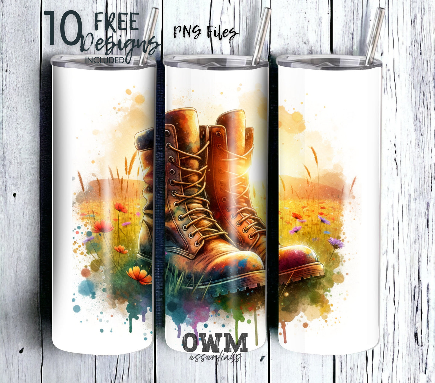 Memorial/Veterans Day 20 oz Skinny Tumbler Sublimation Design - PNG Instant  - DIGITAL DOWNLOAD