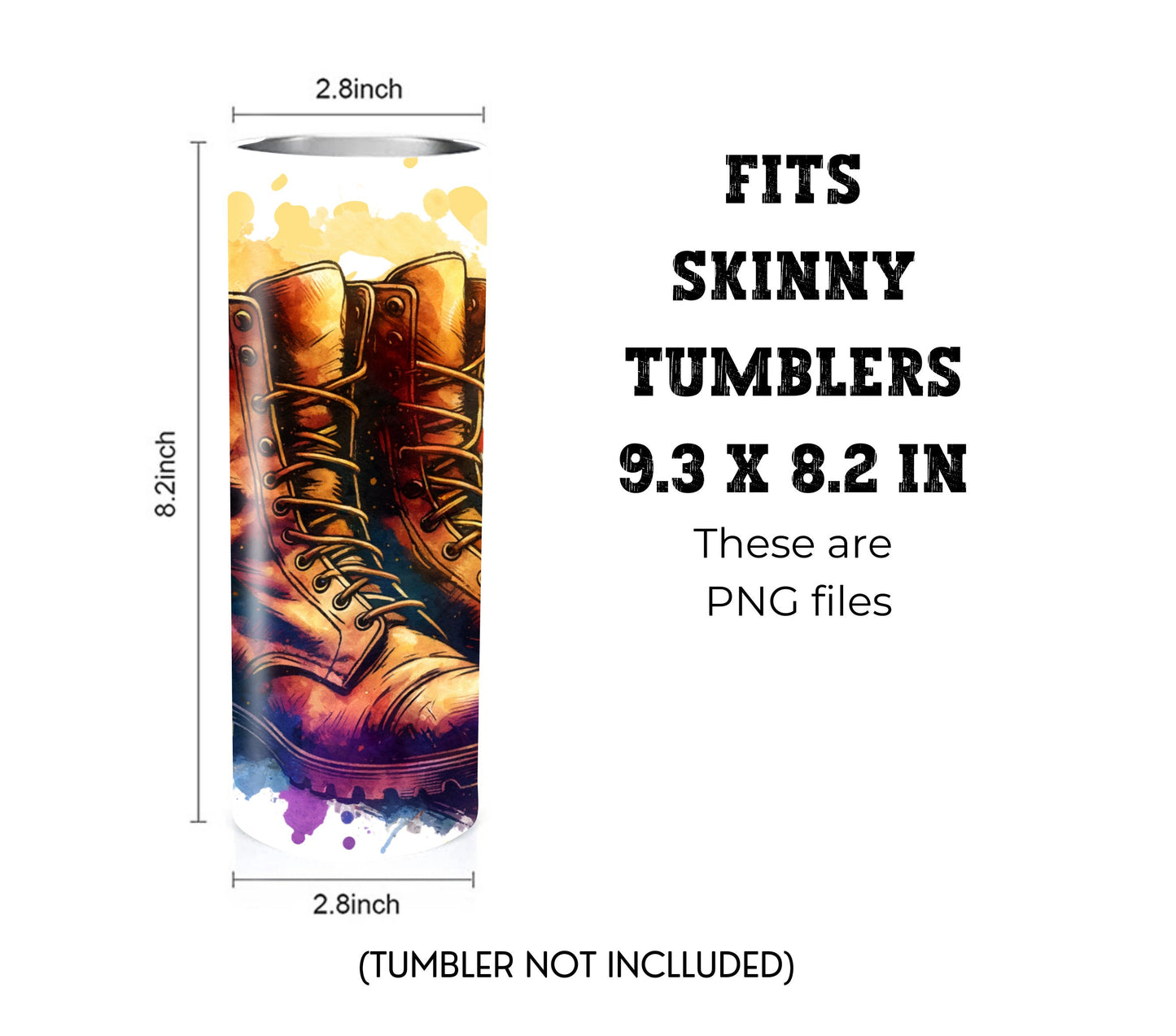 Memorial/Veterans Day 20 oz Skinny Tumbler Sublimation Design - PNG Instant  - DIGITAL DOWNLOAD