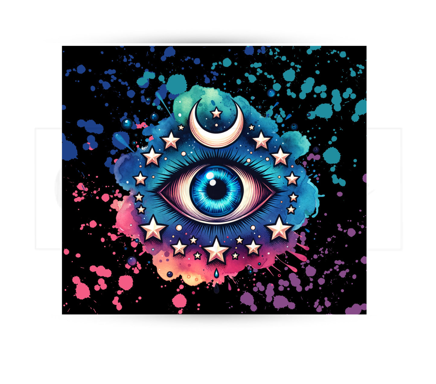 Third Eye 20 oz Skinny Tumbler Sublimation Design - PNG Instant  - DIGITAL DOWNLOAD
