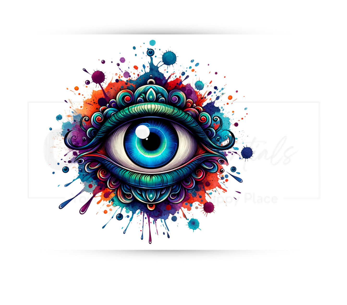 Third Eye 20 oz Skinny Tumbler Sublimation Design - PNG Instant  - DIGITAL DOWNLOAD