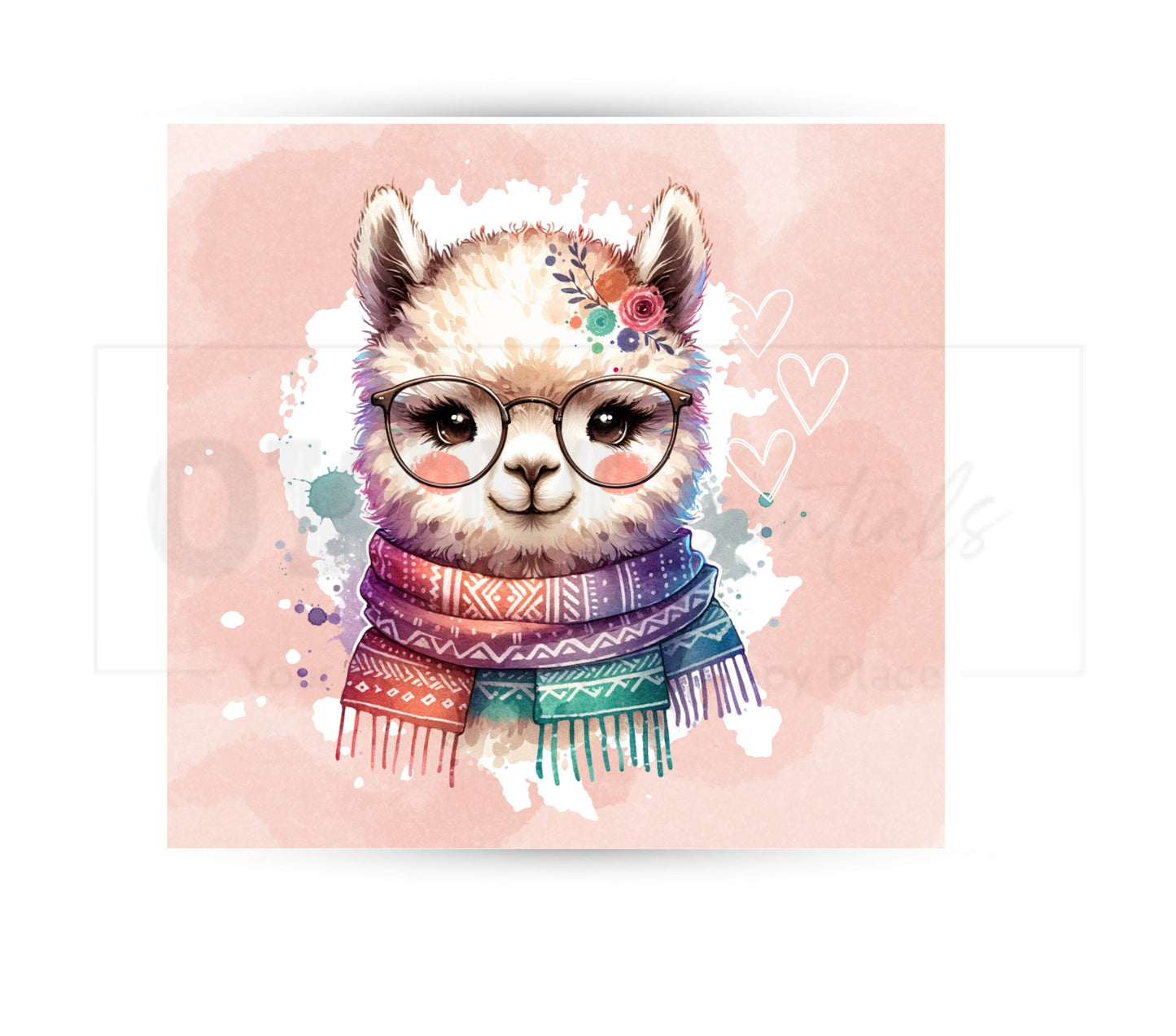 Alpaca 20 oz Skinny Tumbler Sublimation Design - PNG Instant  - DIGITAL DOWNLOAD