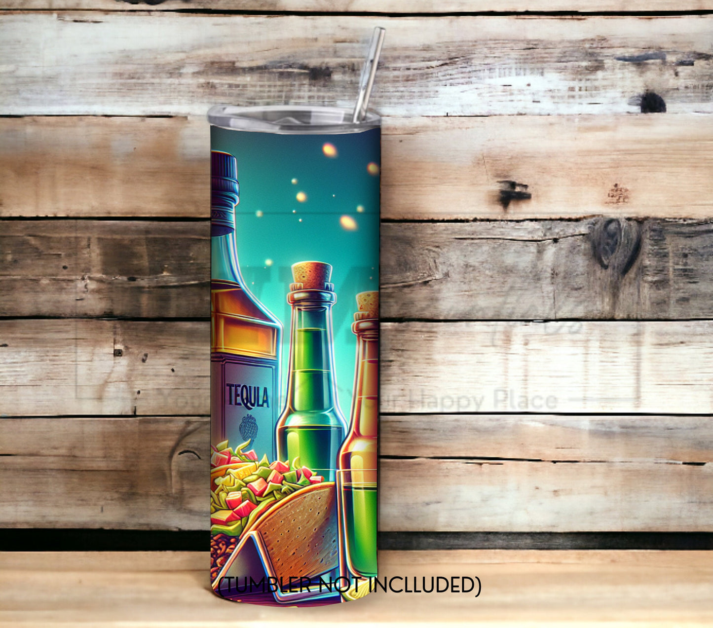 Tacos and Tequila Cinco De Mayo 20 oz Skinny Tumbler Sublimation Design - PNG Instant  - DIGITAL DOWNLOAD