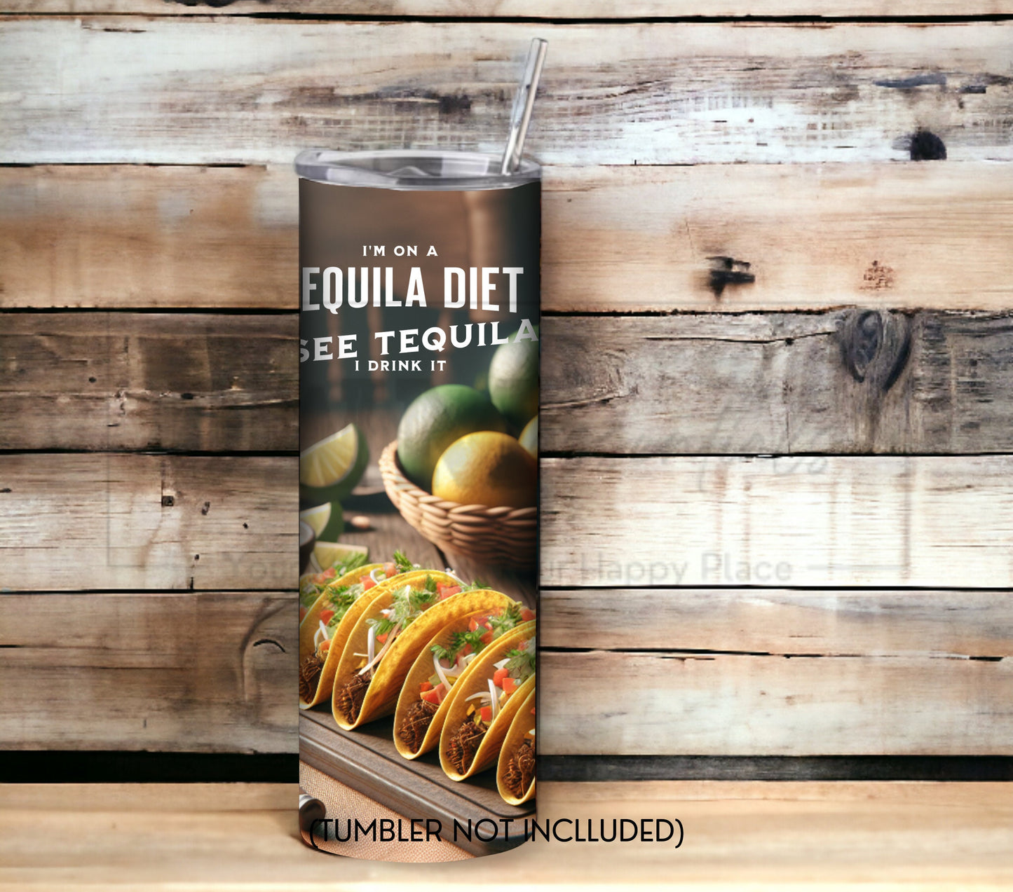 Tacos and Tequila Cinco De Mayo 20 oz Skinny Tumbler Sublimation Design - PNG Instant  - DIGITAL DOWNLOAD