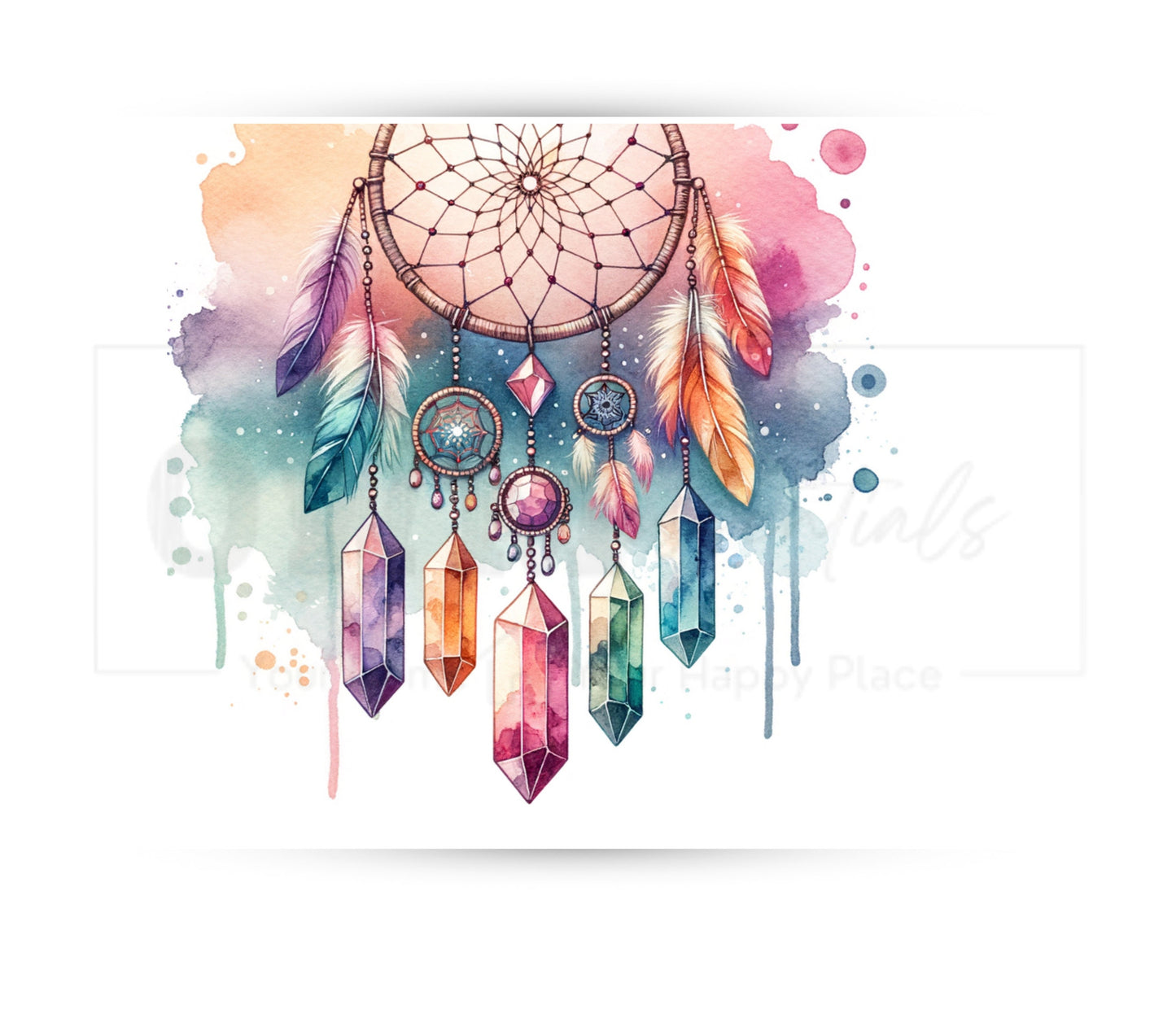 Boho Dreamcatcher 20 oz Skinny Tumbler Sublimation Design - PNG Instant  - DIGITAL DOWNLOAD