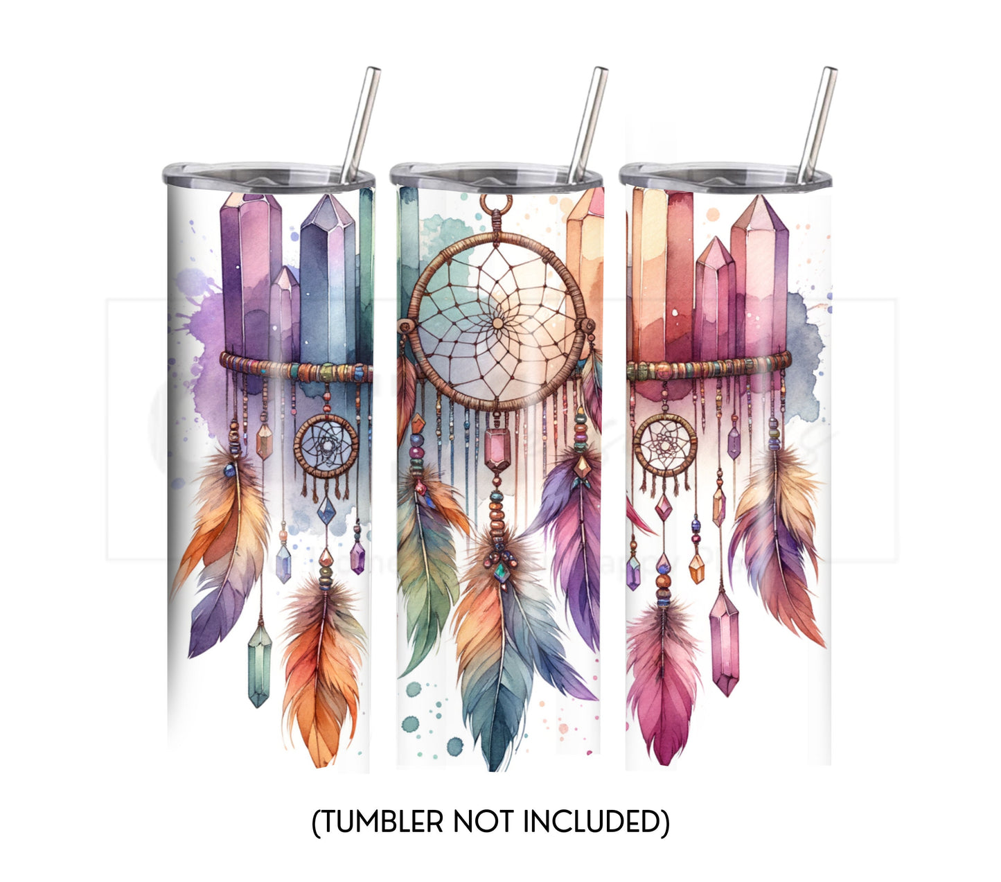 Boho Dreamcatcher 20 oz Skinny Tumbler Sublimation Design - PNG Instant  - DIGITAL DOWNLOAD