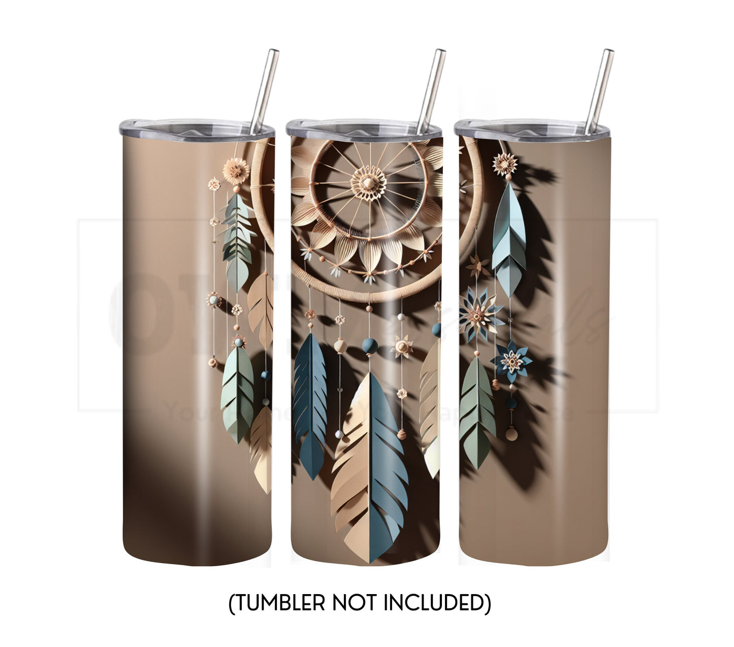 Boho Dreamcatcher 20 oz Skinny Tumbler Sublimation Design - PNG Instant  - DIGITAL DOWNLOAD