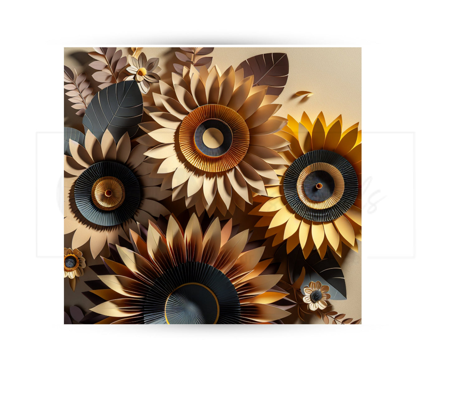 Sunflower 20 oz Skinny Tumbler Sublimation Design - PNG Instant  - DIGITAL DOWNLOAD
