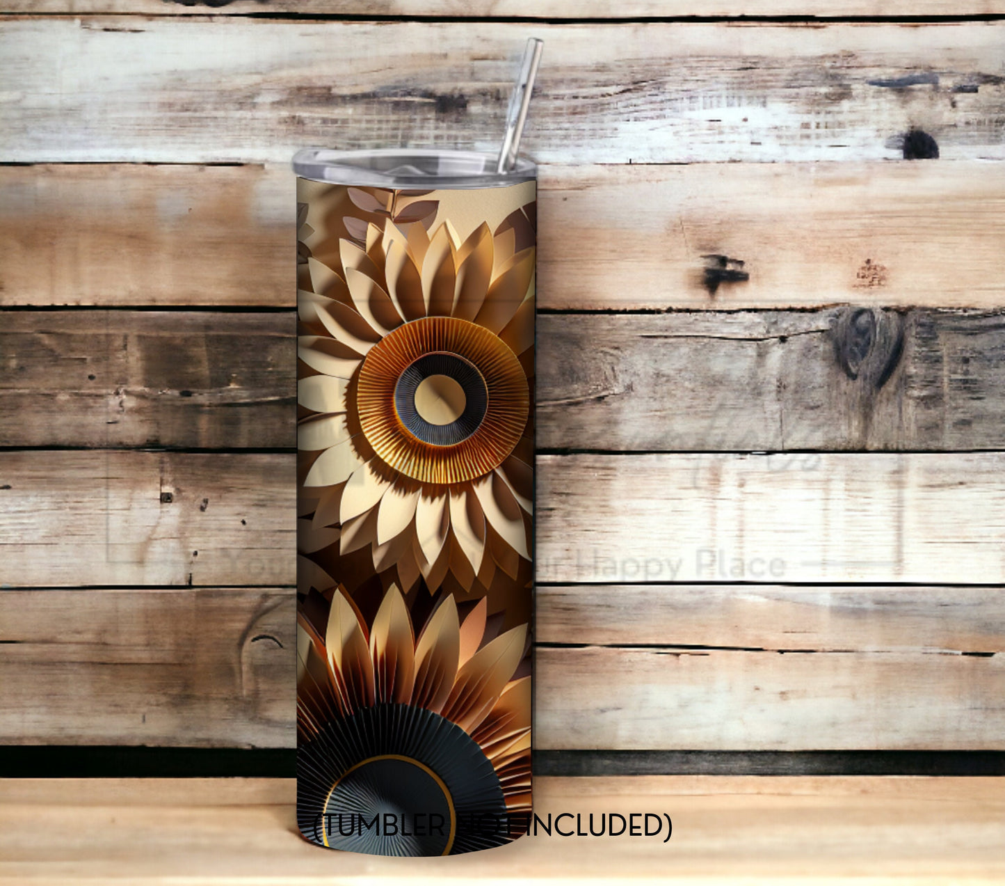 Sunflower 20 oz Skinny Tumbler Sublimation Design - PNG Instant  - DIGITAL DOWNLOAD