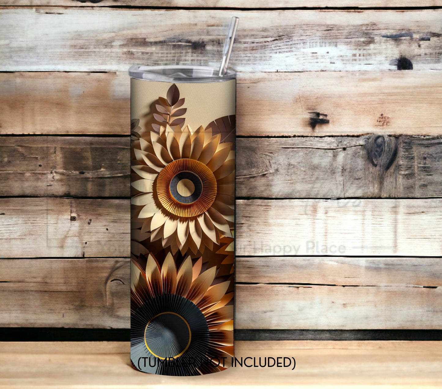 Sunflower 20 oz Skinny Tumbler Sublimation Design - PNG Instant  - DIGITAL DOWNLOAD