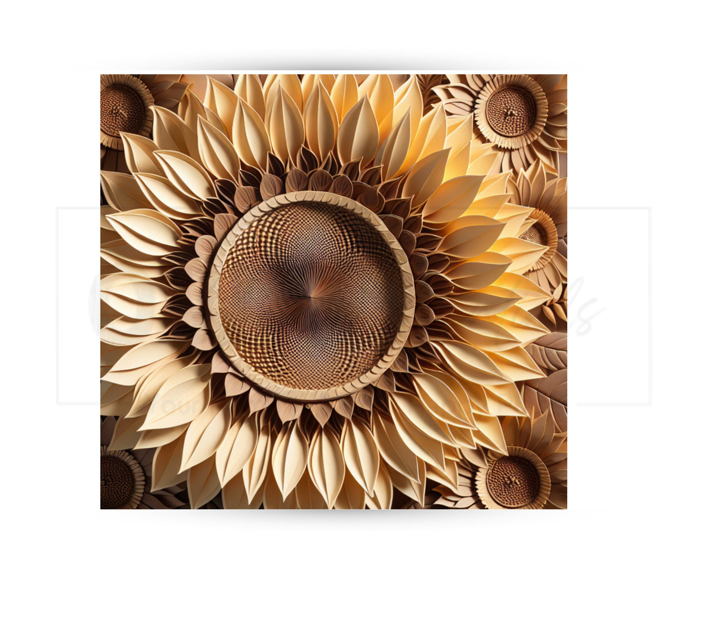 Sunflower 20 oz Skinny Tumbler Sublimation Design - PNG Instant  - DIGITAL DOWNLOAD