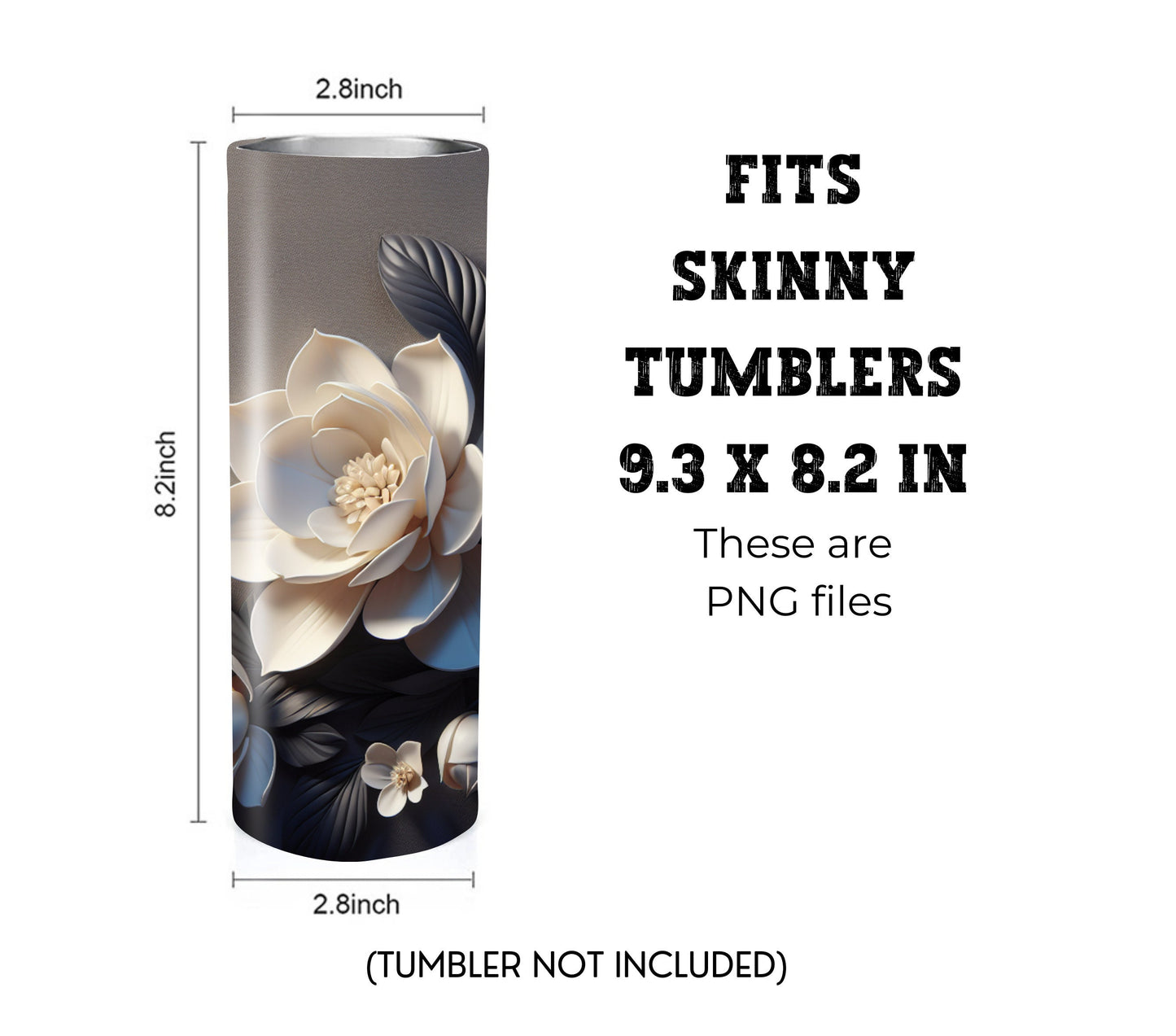 Sunflower 20 oz Skinny Tumbler Sublimation Design - PNG Instant  - DIGITAL DOWNLOAD