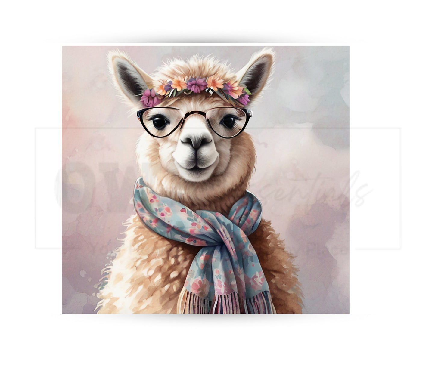 Alpaca 20 oz Skinny Tumbler Sublimation Design - PNG Instant  - DIGITAL DOWNLOAD